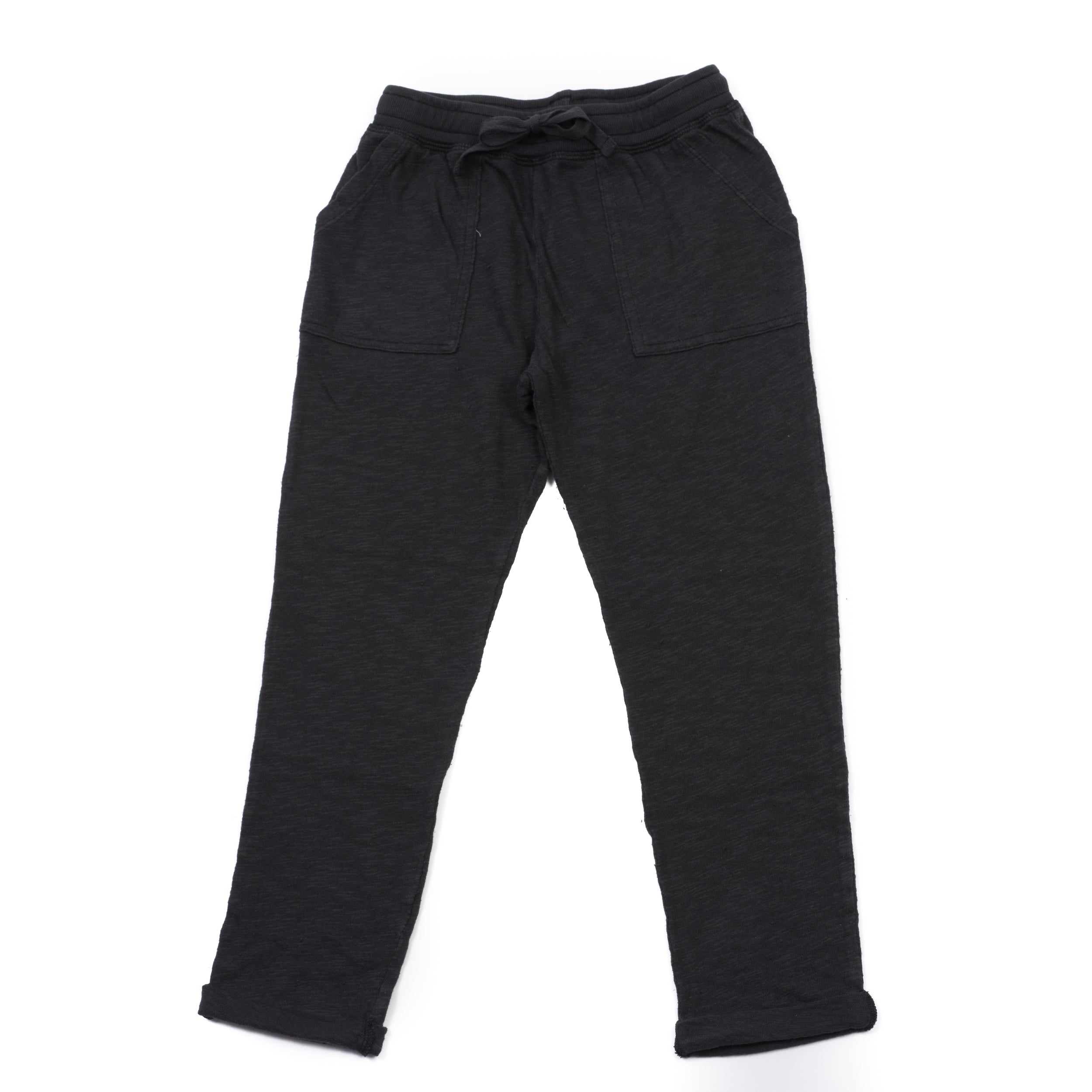 Girls Black Coal Cotton Jersey Pants