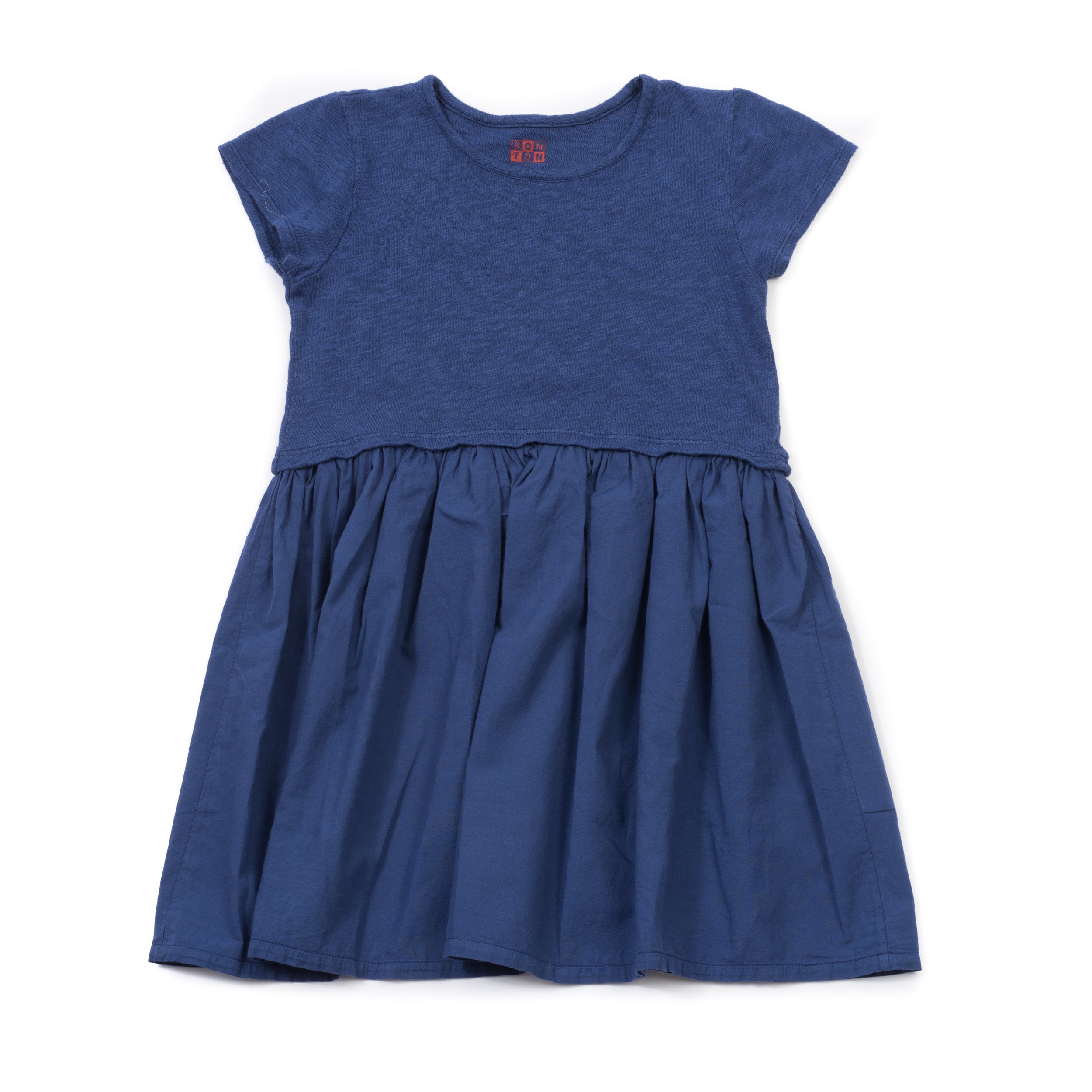 Girls Blue Charlemagne Cotton Dress