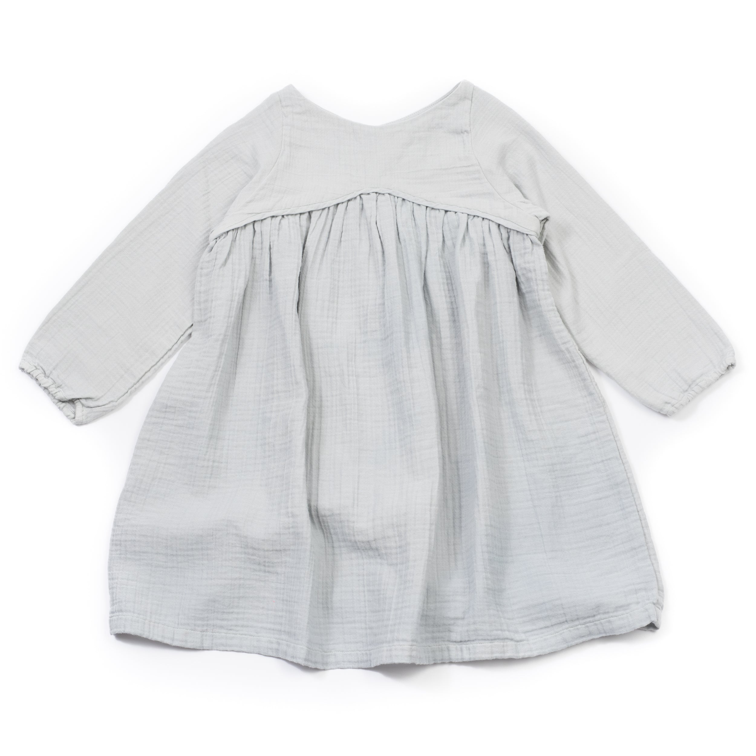 Girls Gray Moon Cotton Dress
