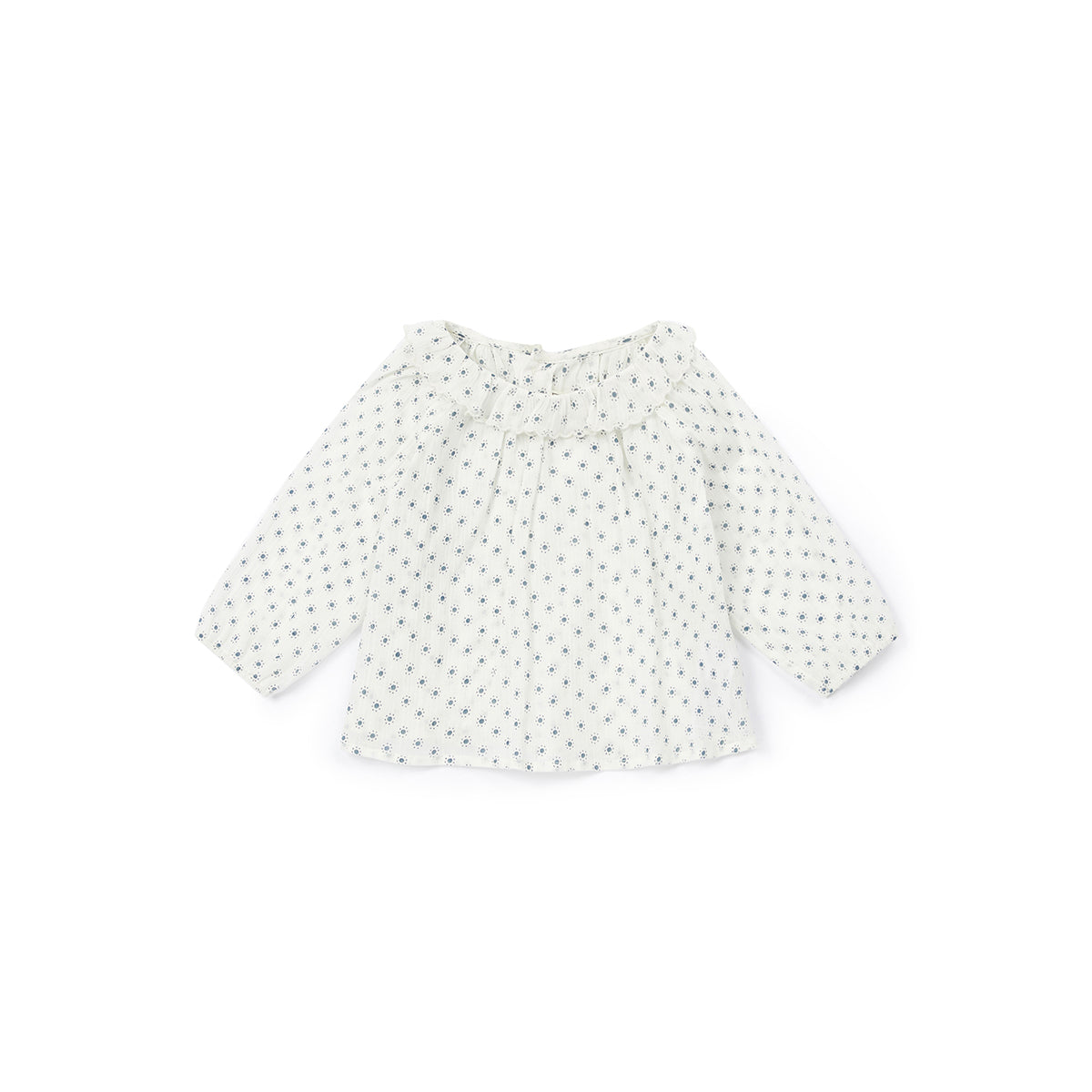 Baby Girls White Cotton Blouse