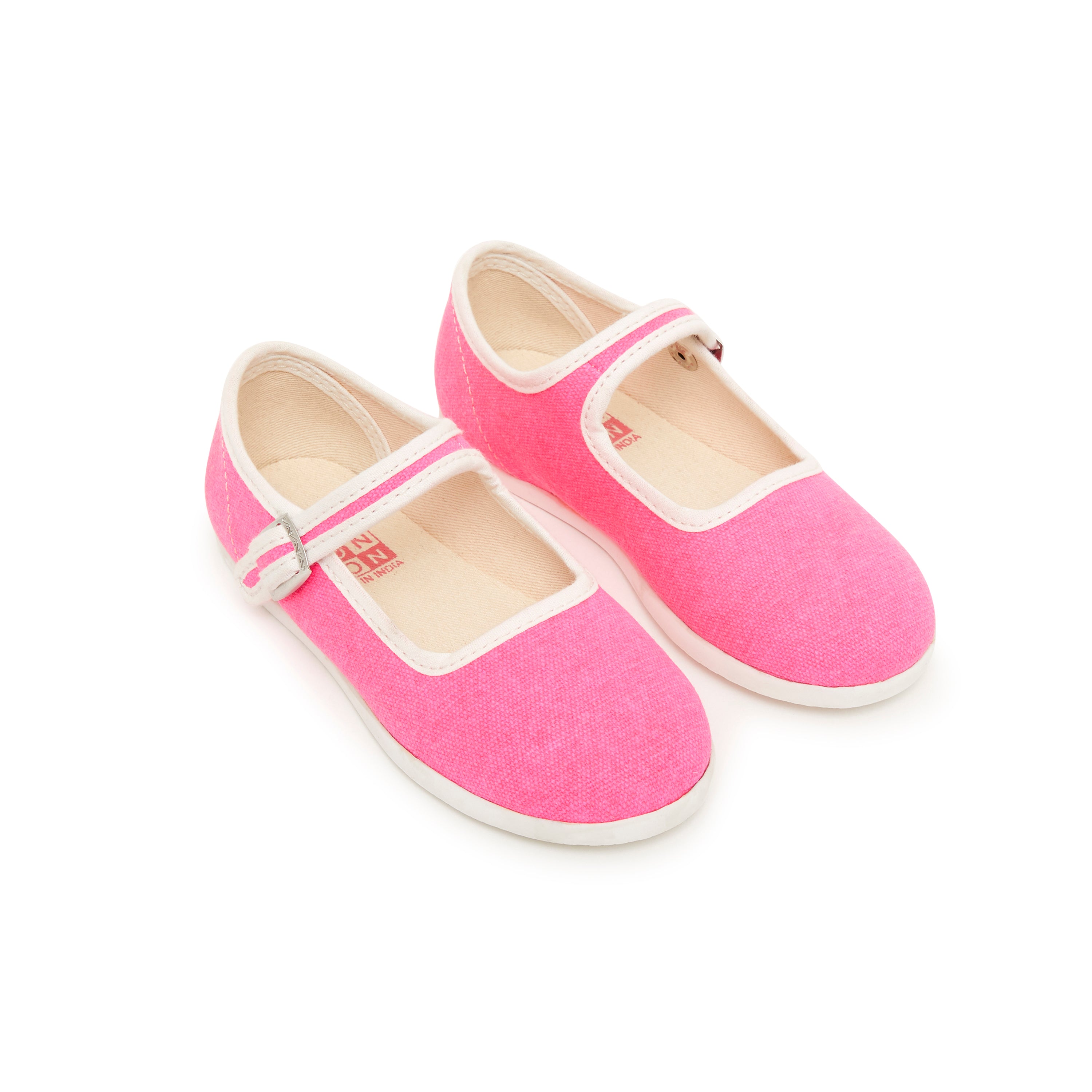 Girls Pink Cotton Shoes