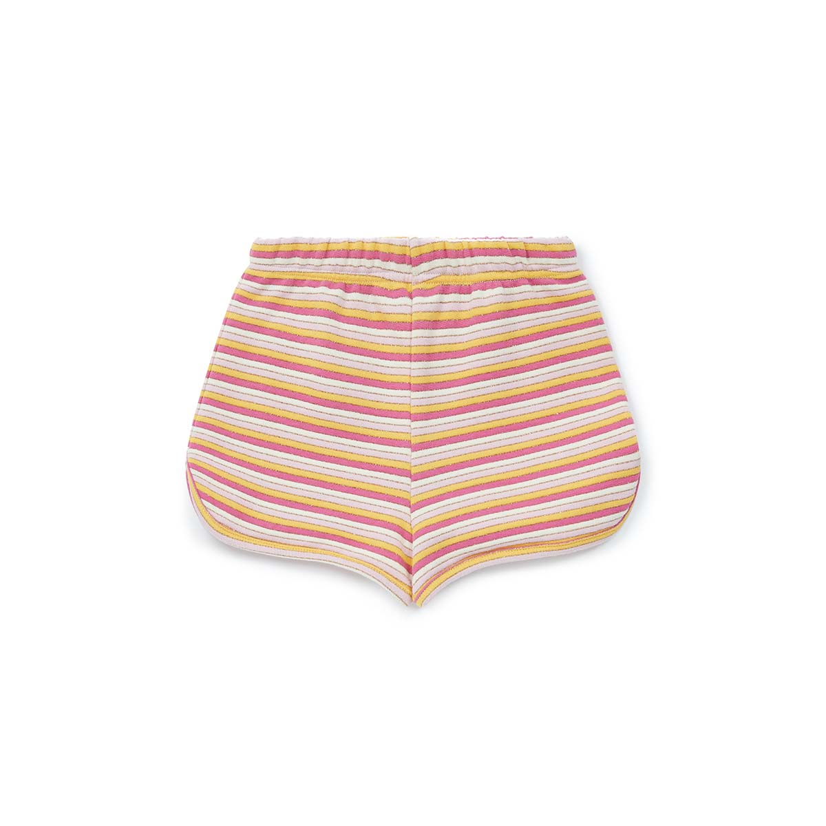 Girls Red & Yellow Cotton Shorts
