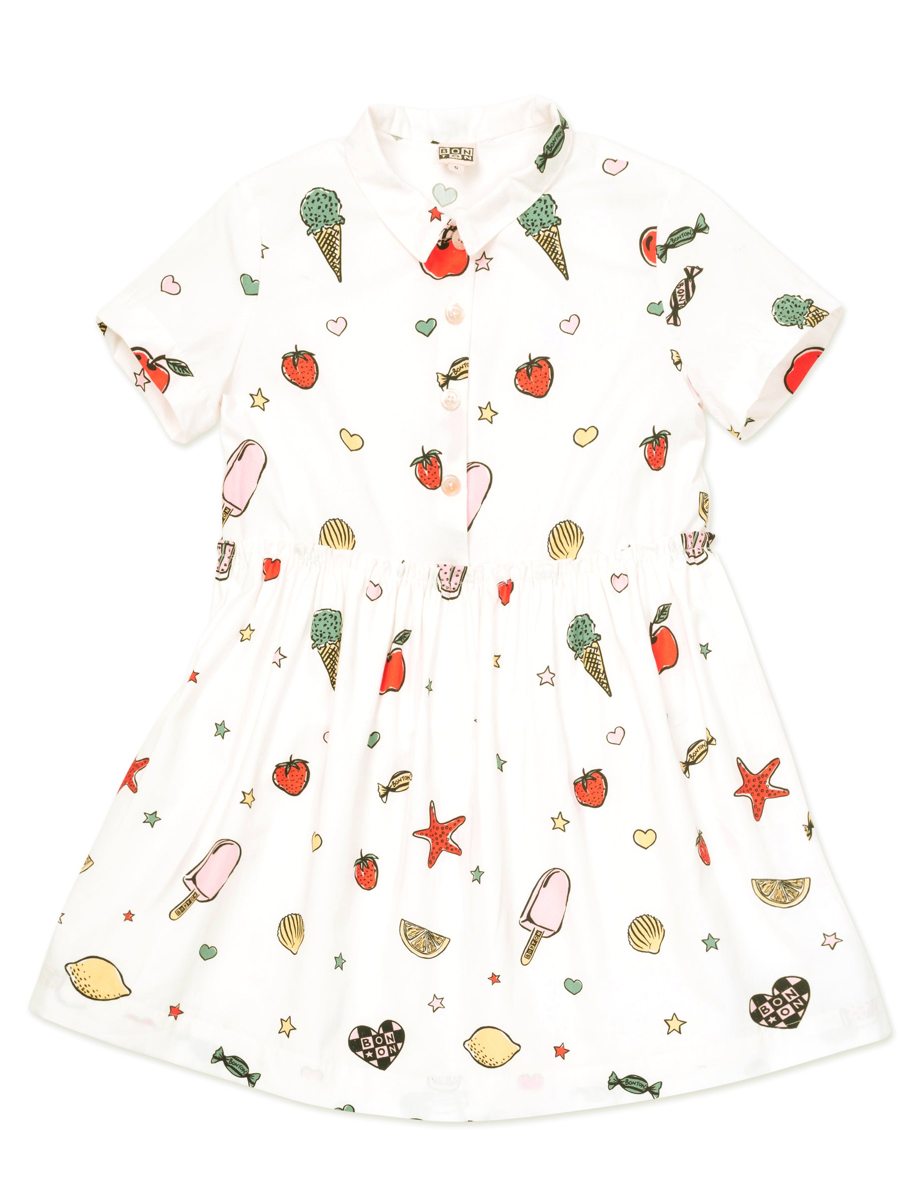 Girls White Holidays Cotton Dress