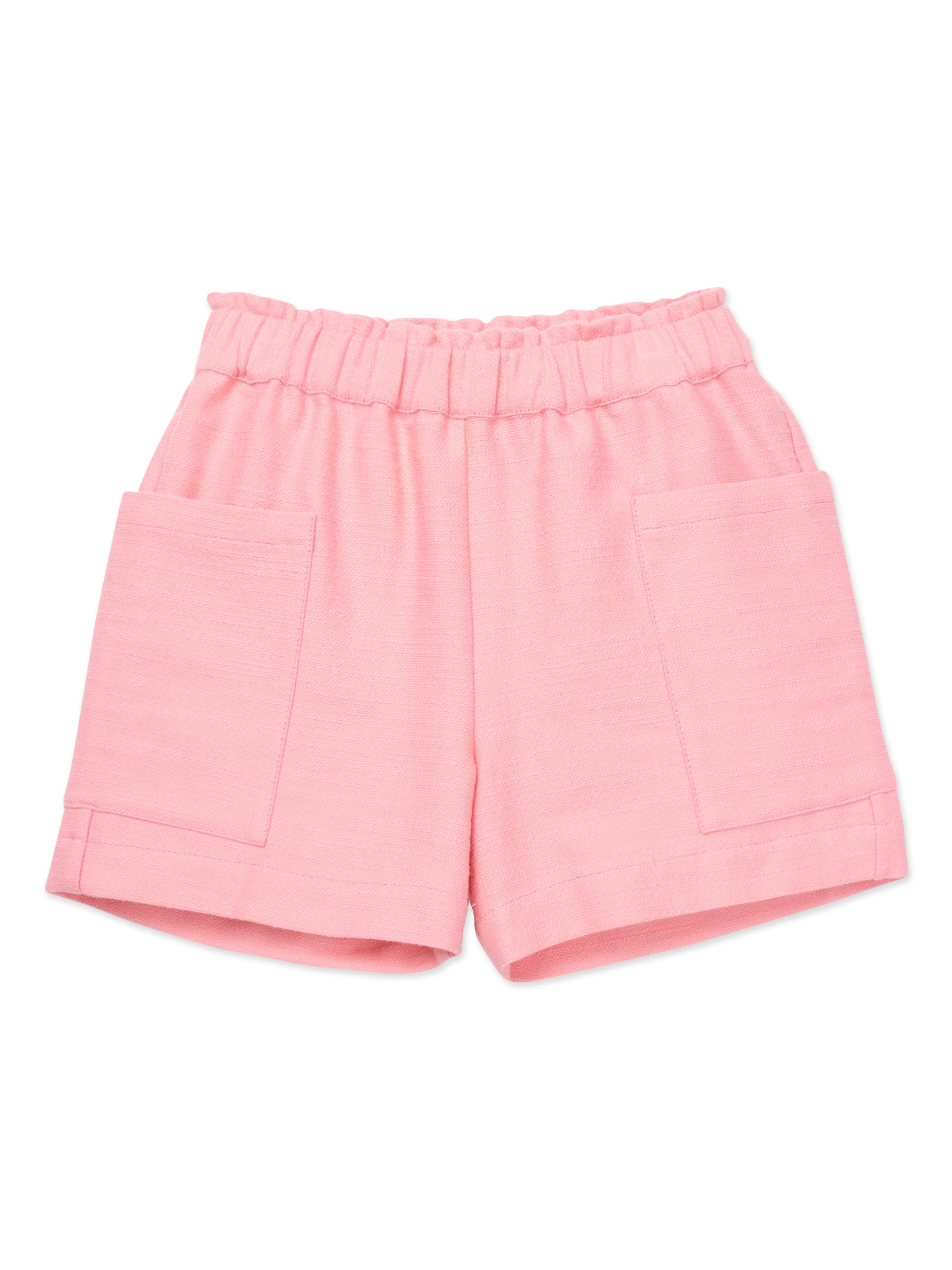 Girls Pink Cotton Shorts
