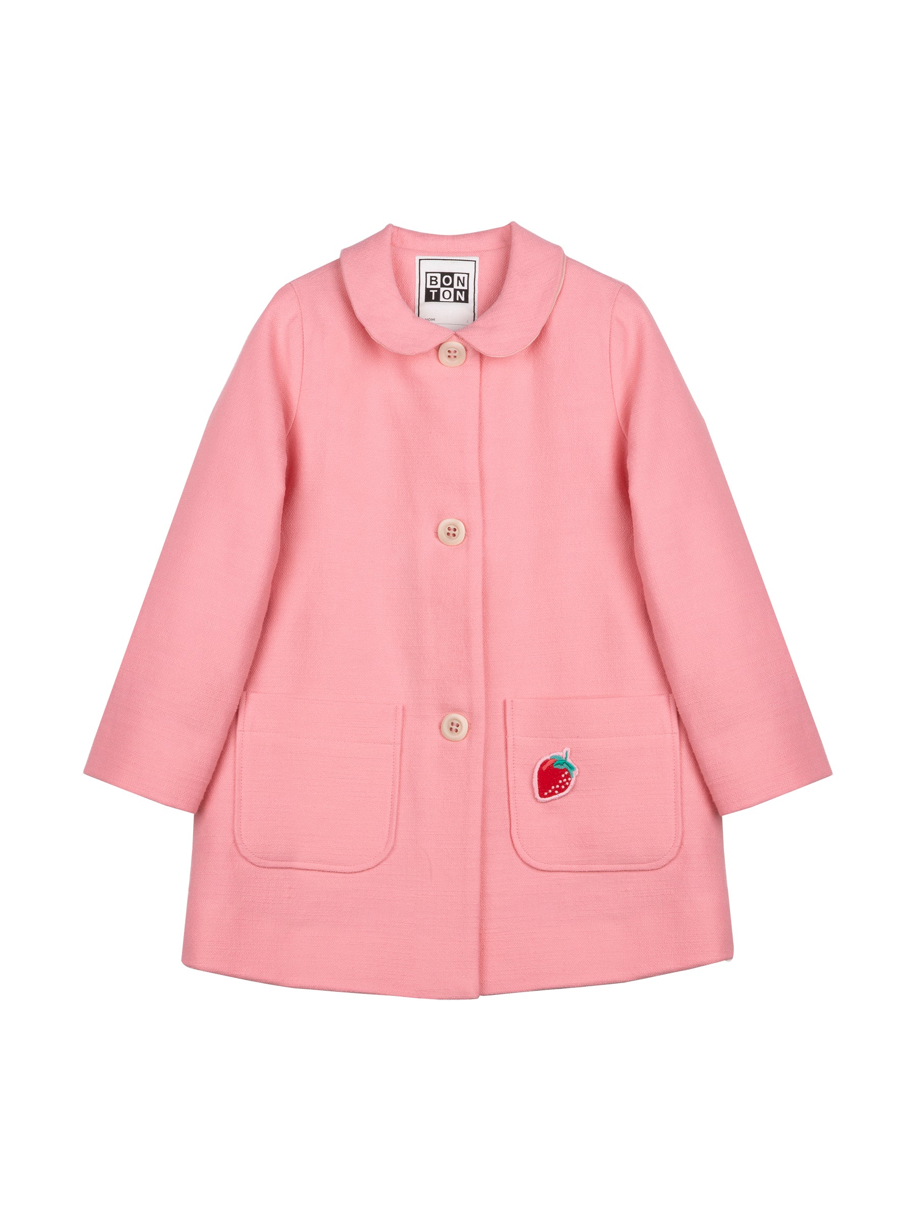Girls Pink Strawberry Coat