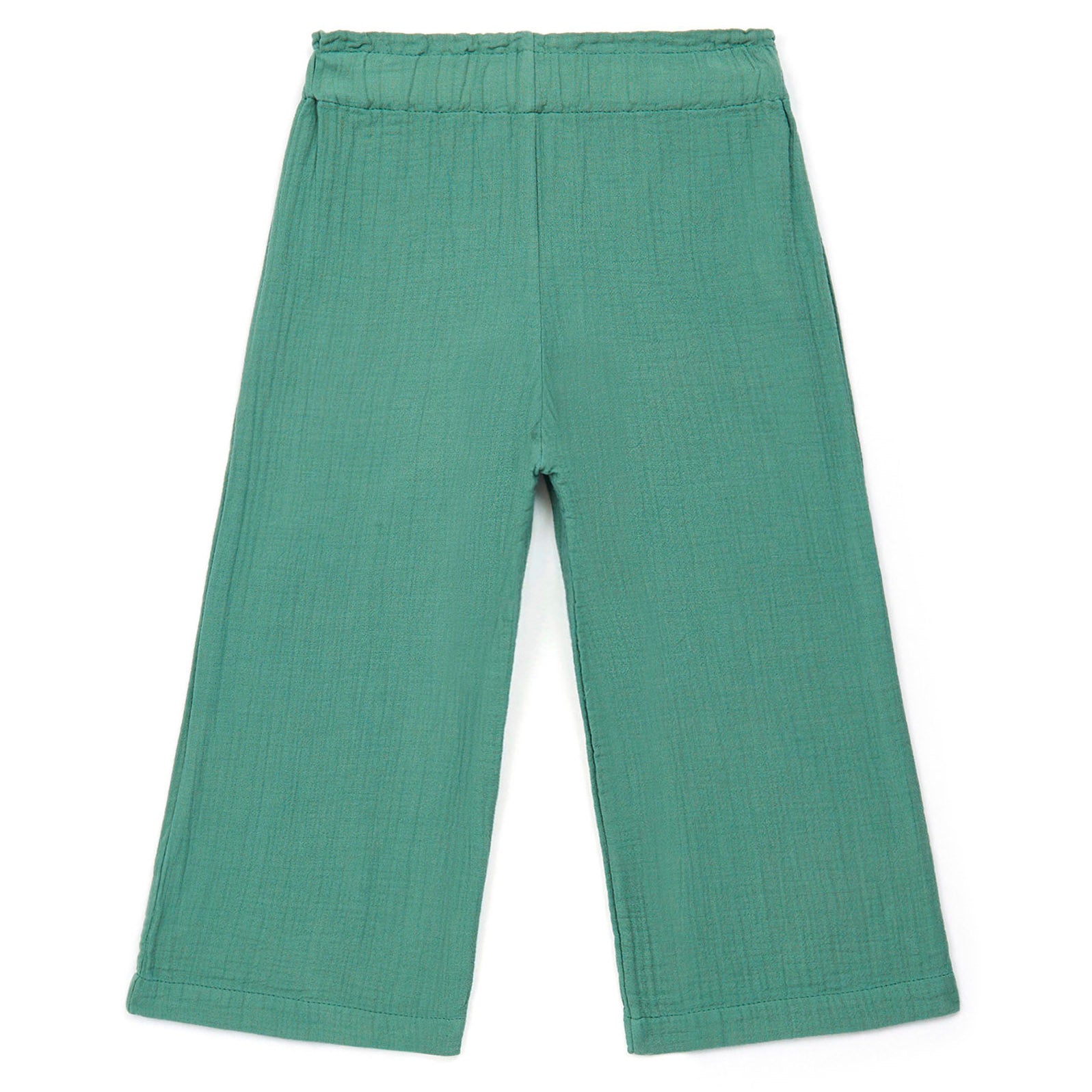 Girls Green Cotton Trousers
