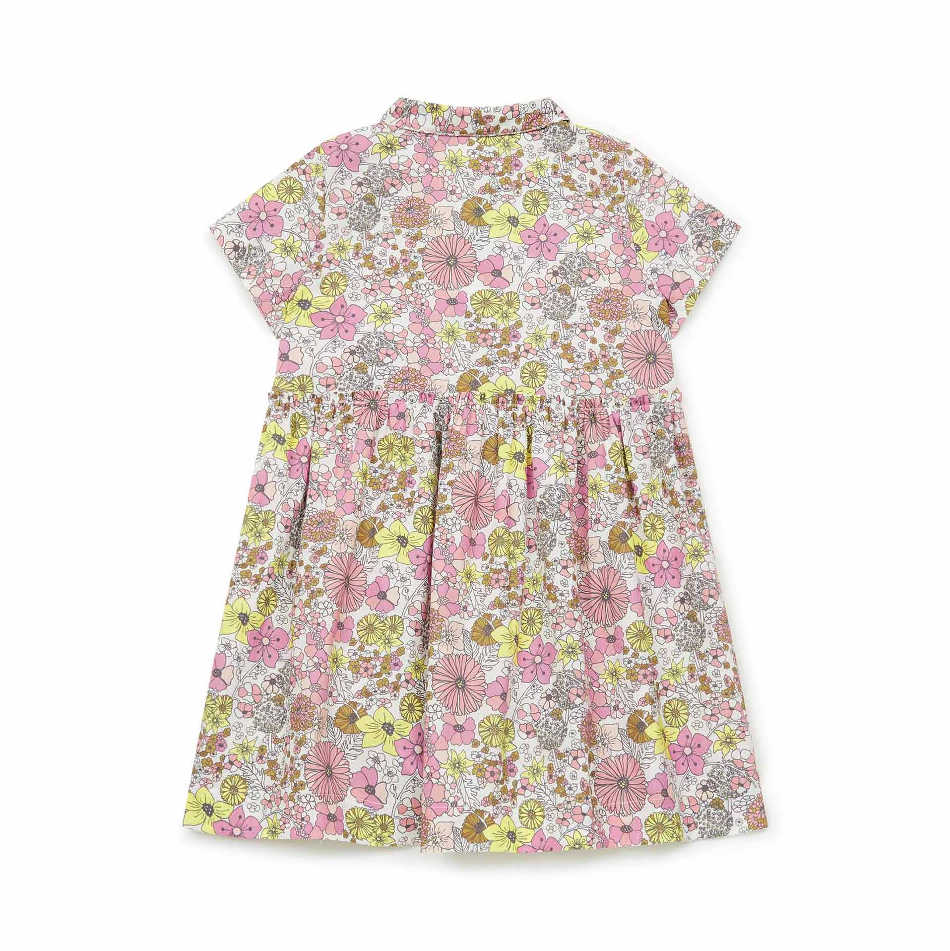 Girls Pink Floral Cotton Dress