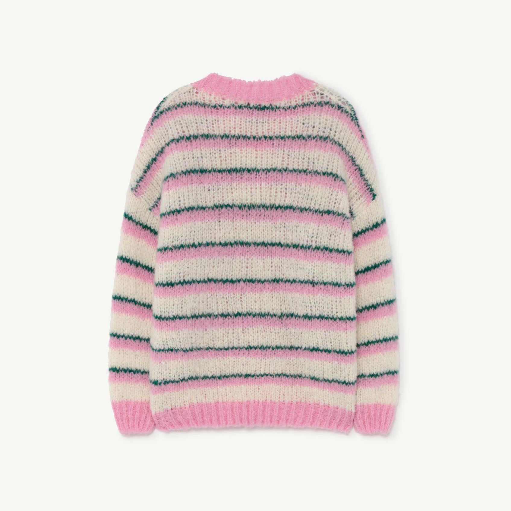 Girls Pink Stripes Wool Sweater