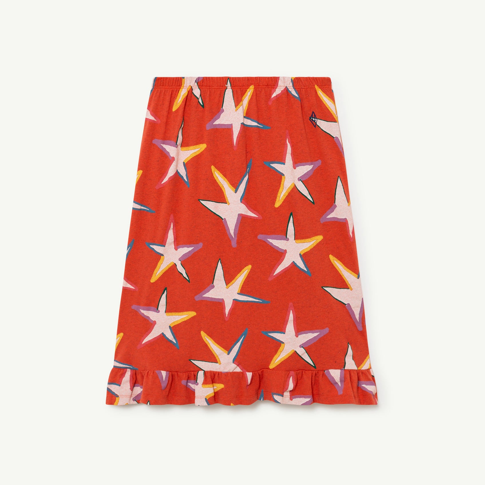 Girls Red Cotton Skirt