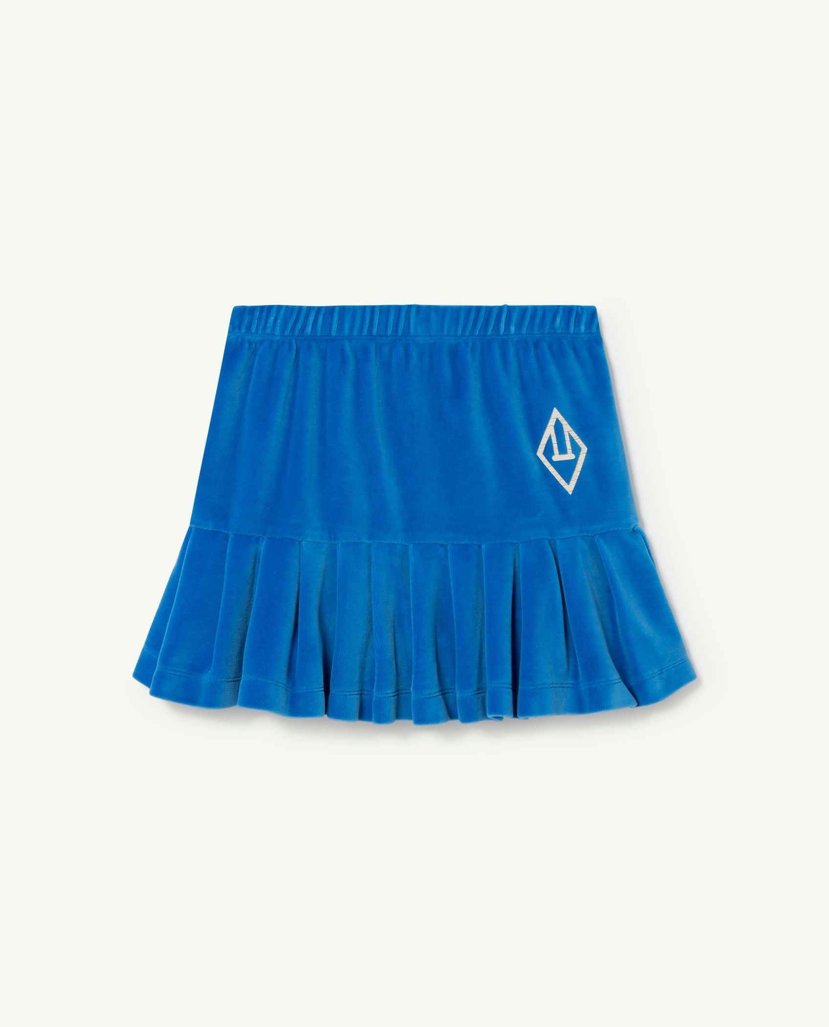 Girls Blue Velvet Skirt