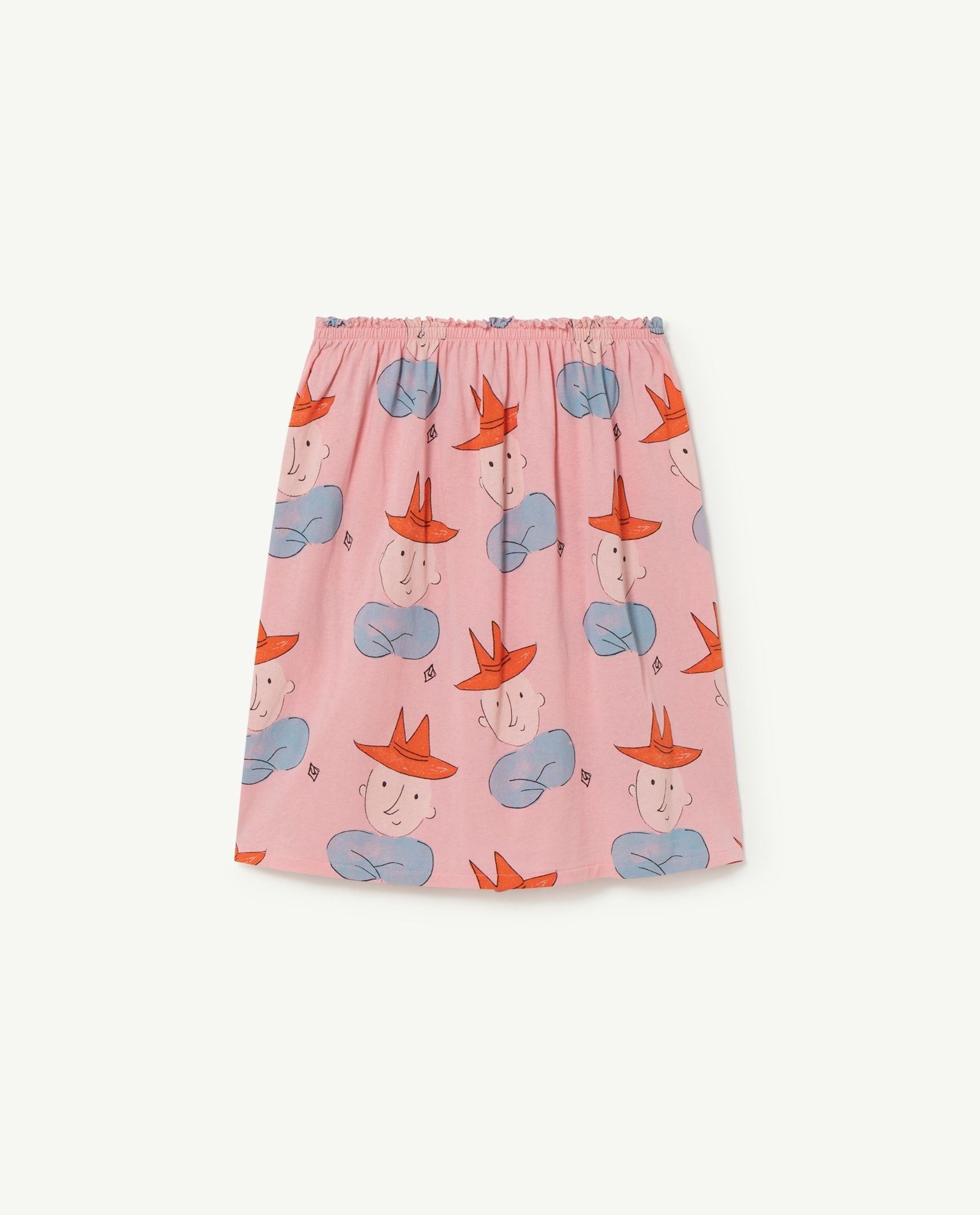 Girls Pink Printed Skirt