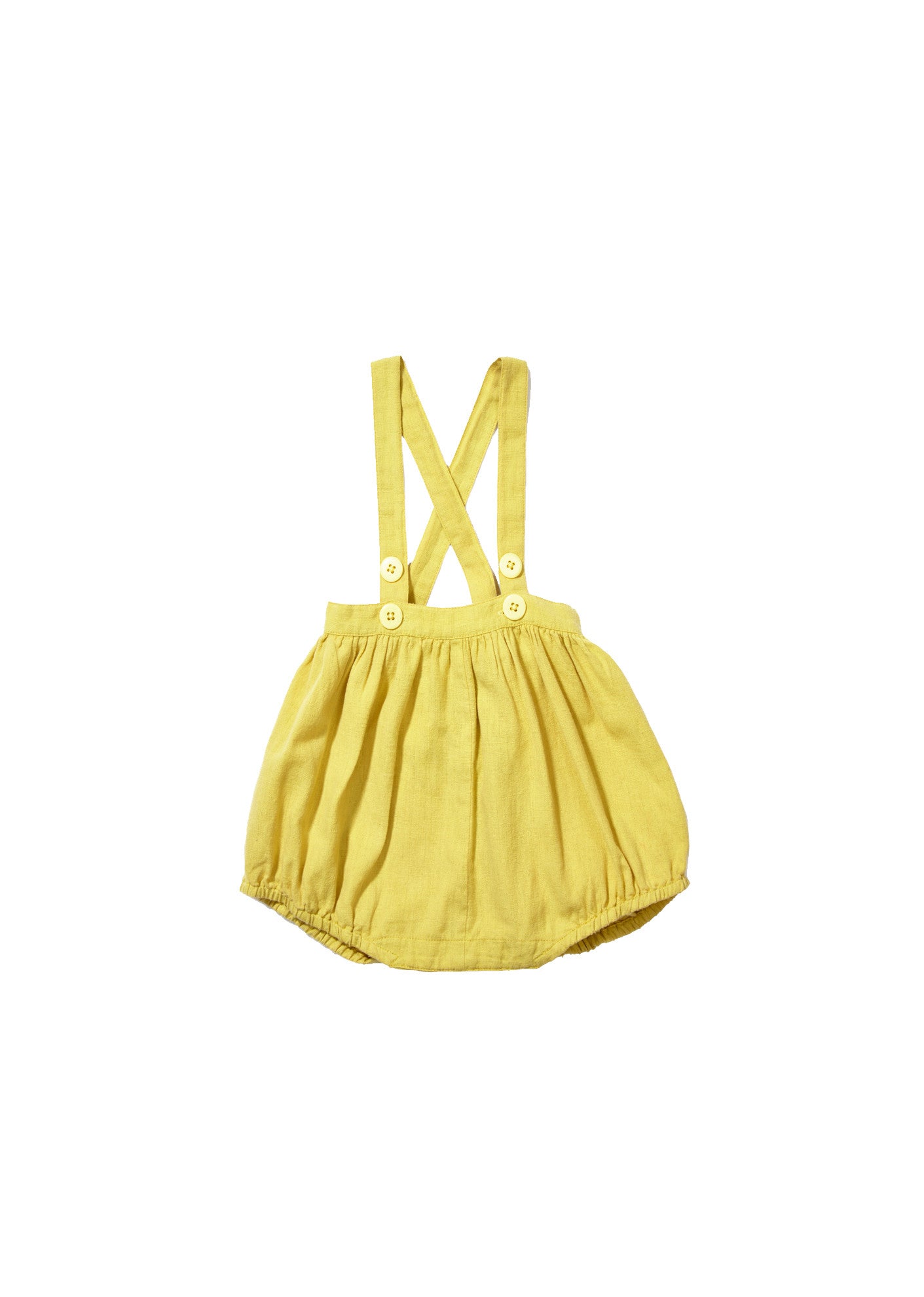 Baby Mustard Yellow Woven Romper