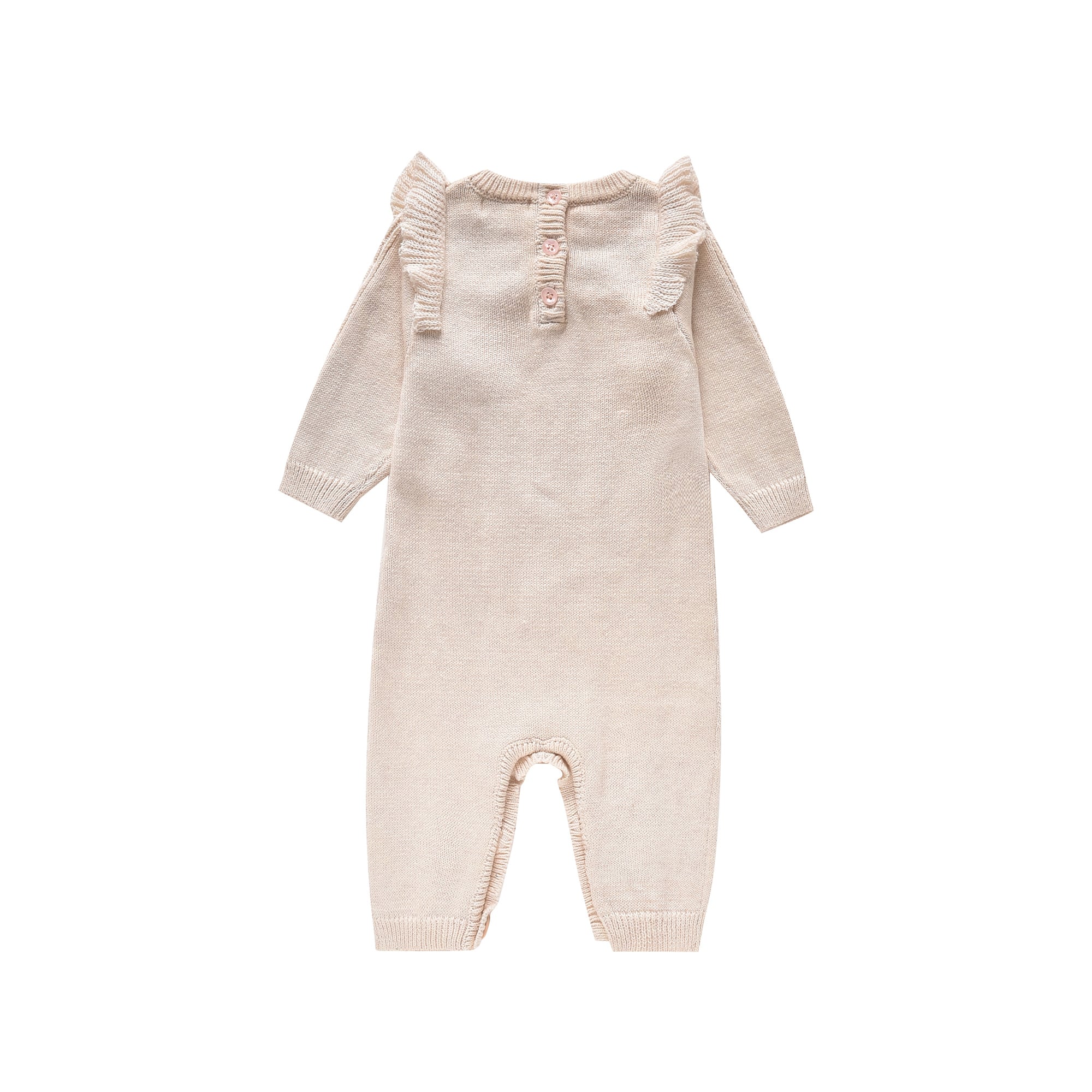 Baby Girls White Knit Babysuit