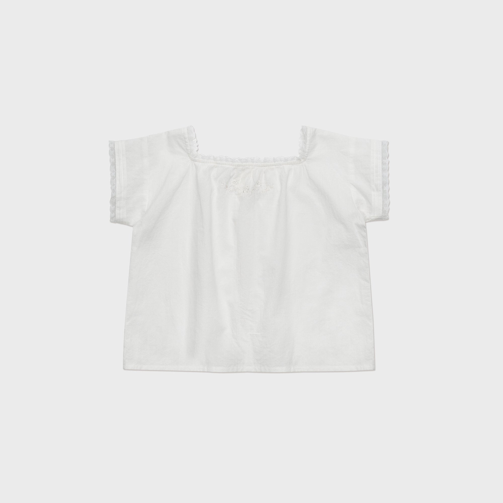 Girls White Cotton Top