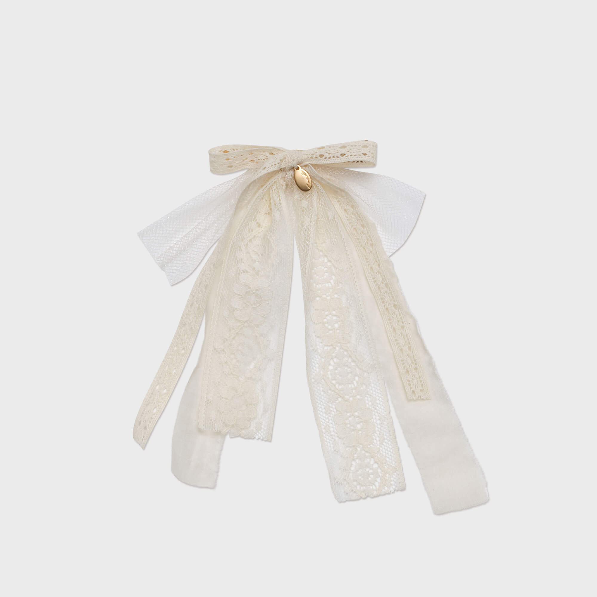 Girls White Lace Hair Clips
