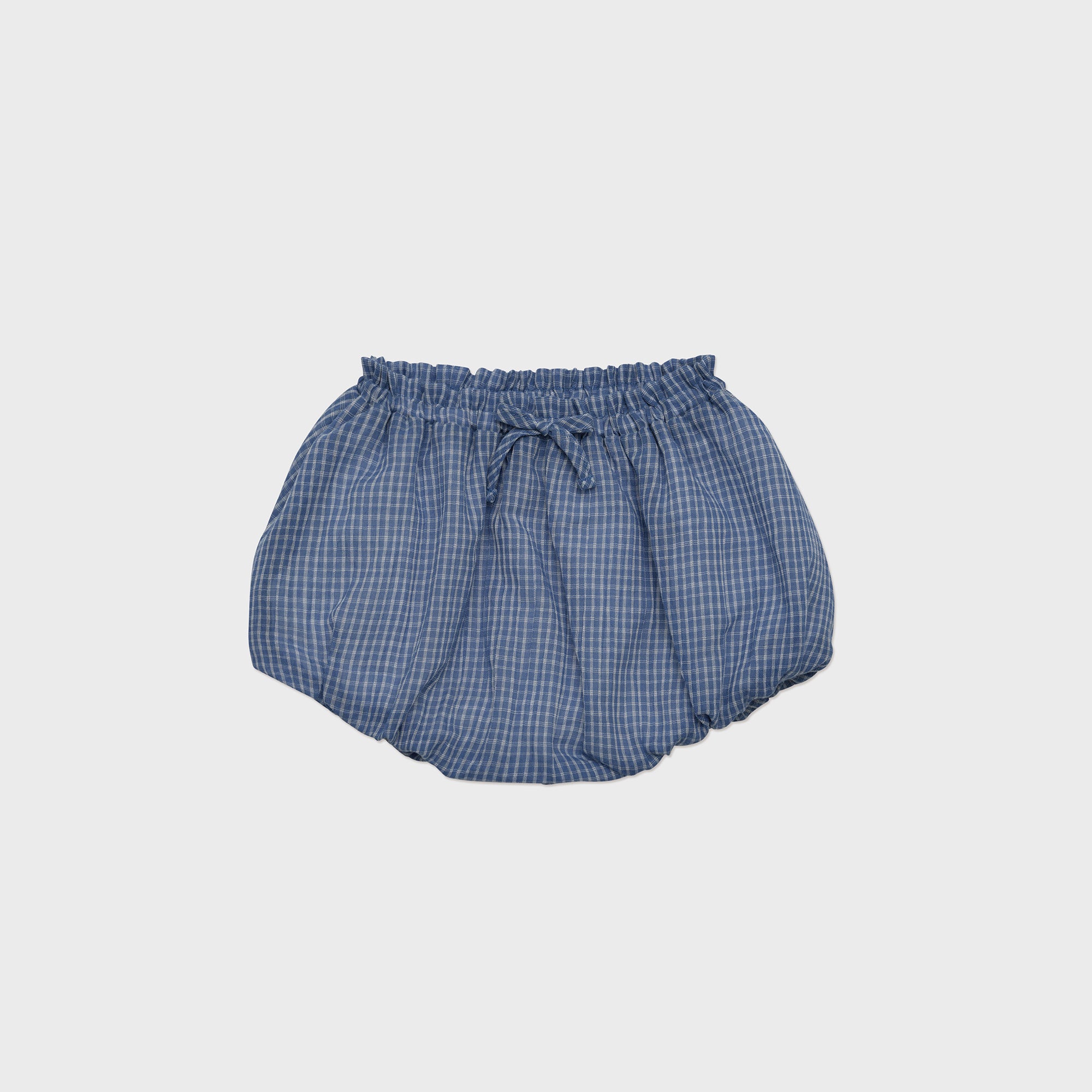 Baby Girls Blue Check Cotton Bloomers