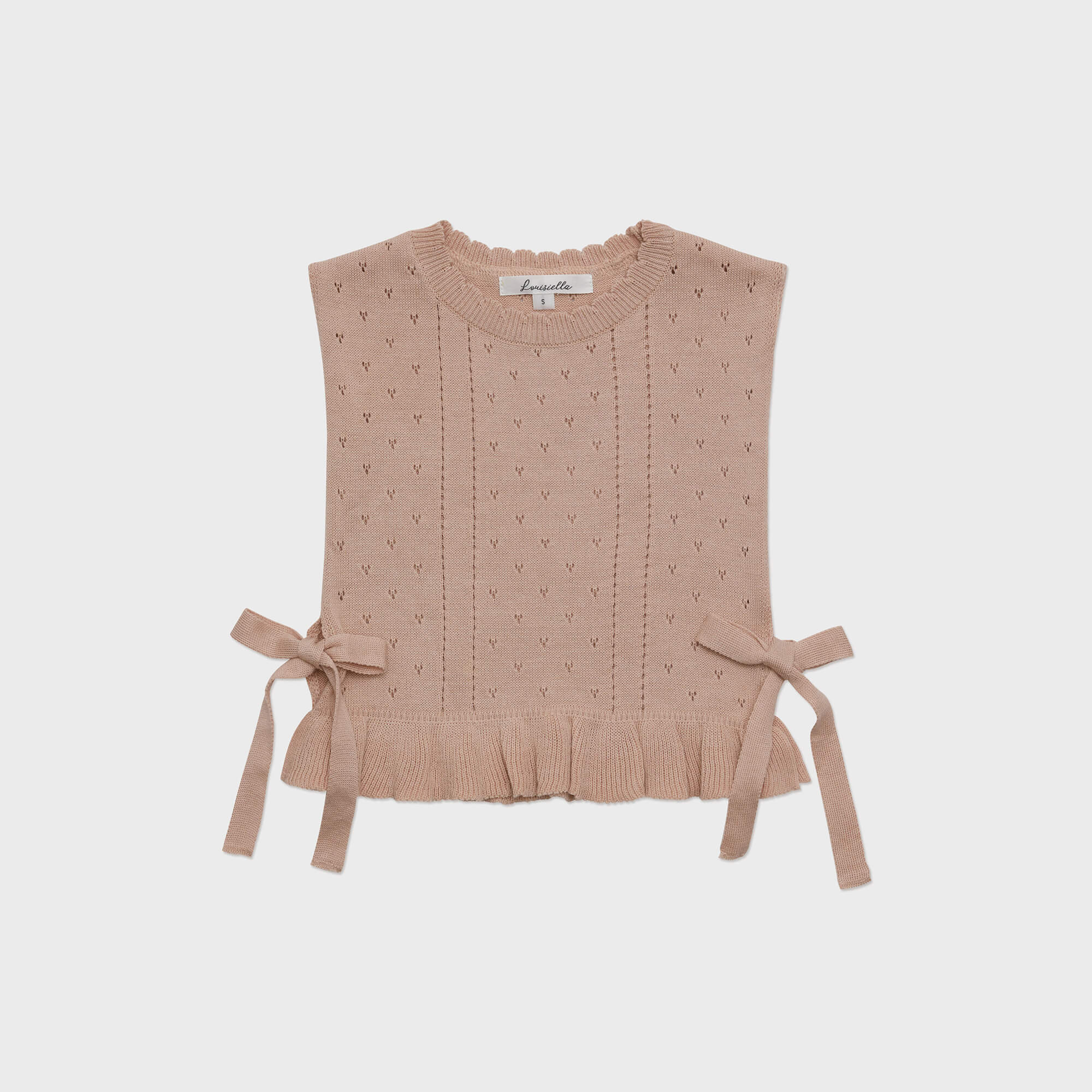 Girls Pink Knit Vest