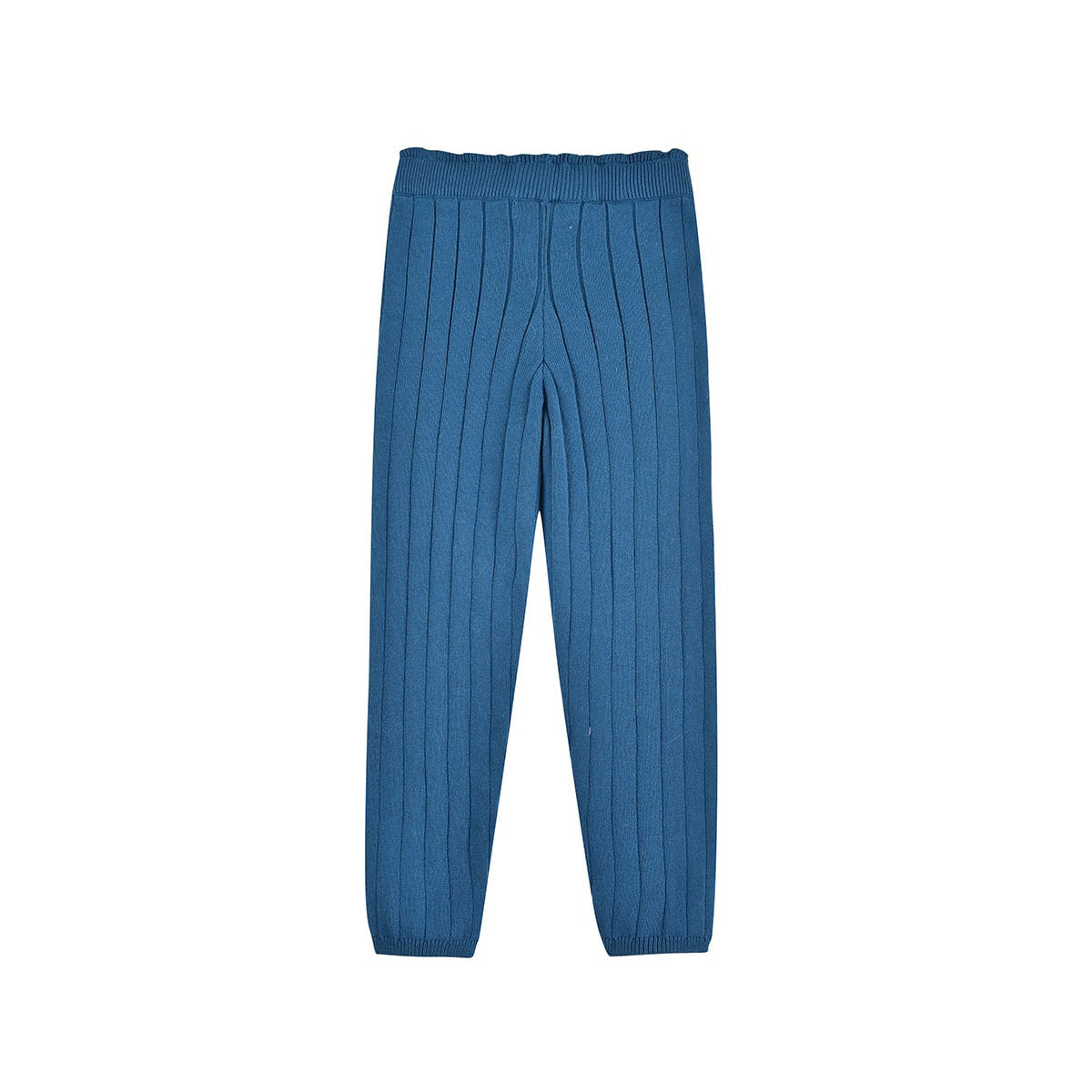 Girls Blue Cotton Leggings