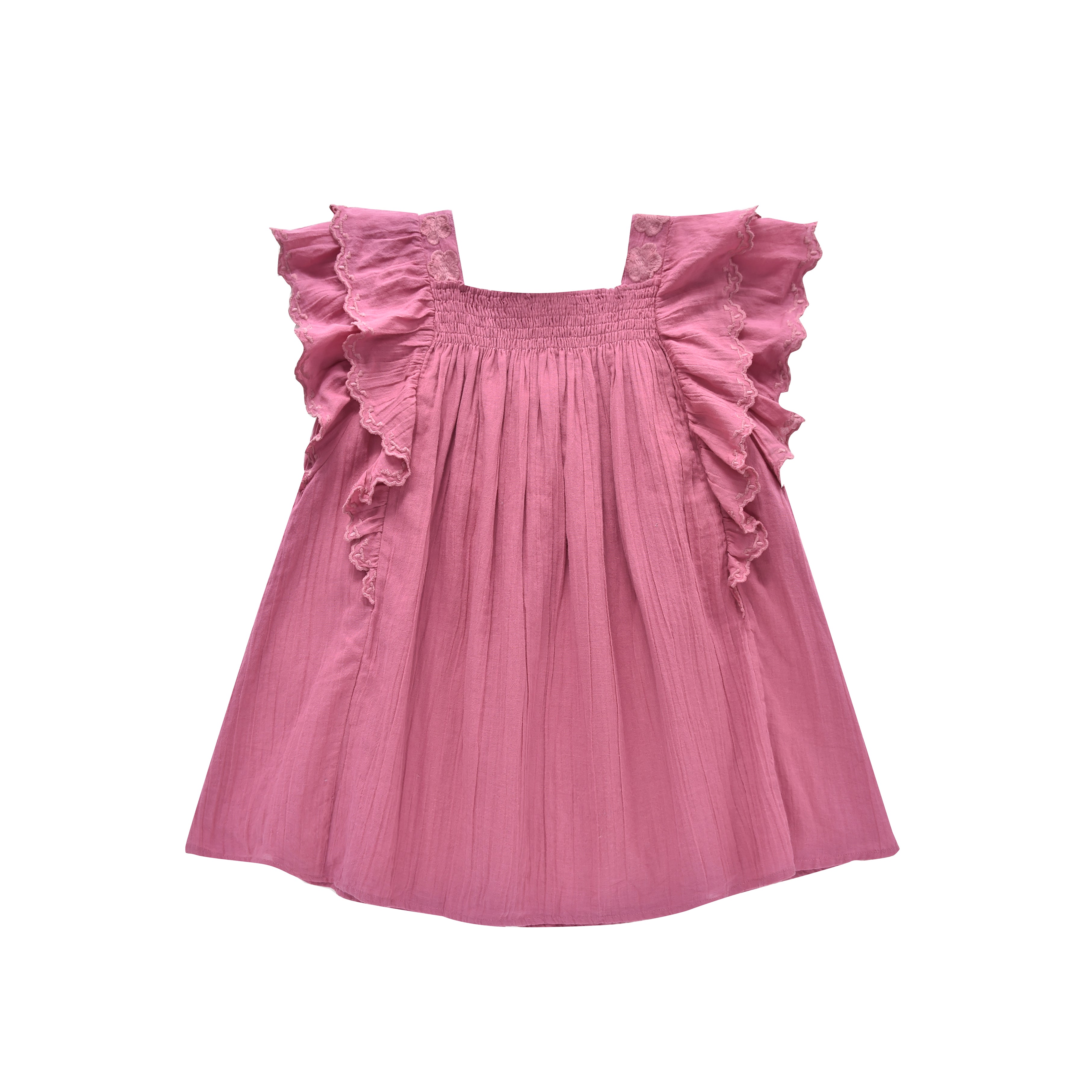 Girls Purple Cotton Dress