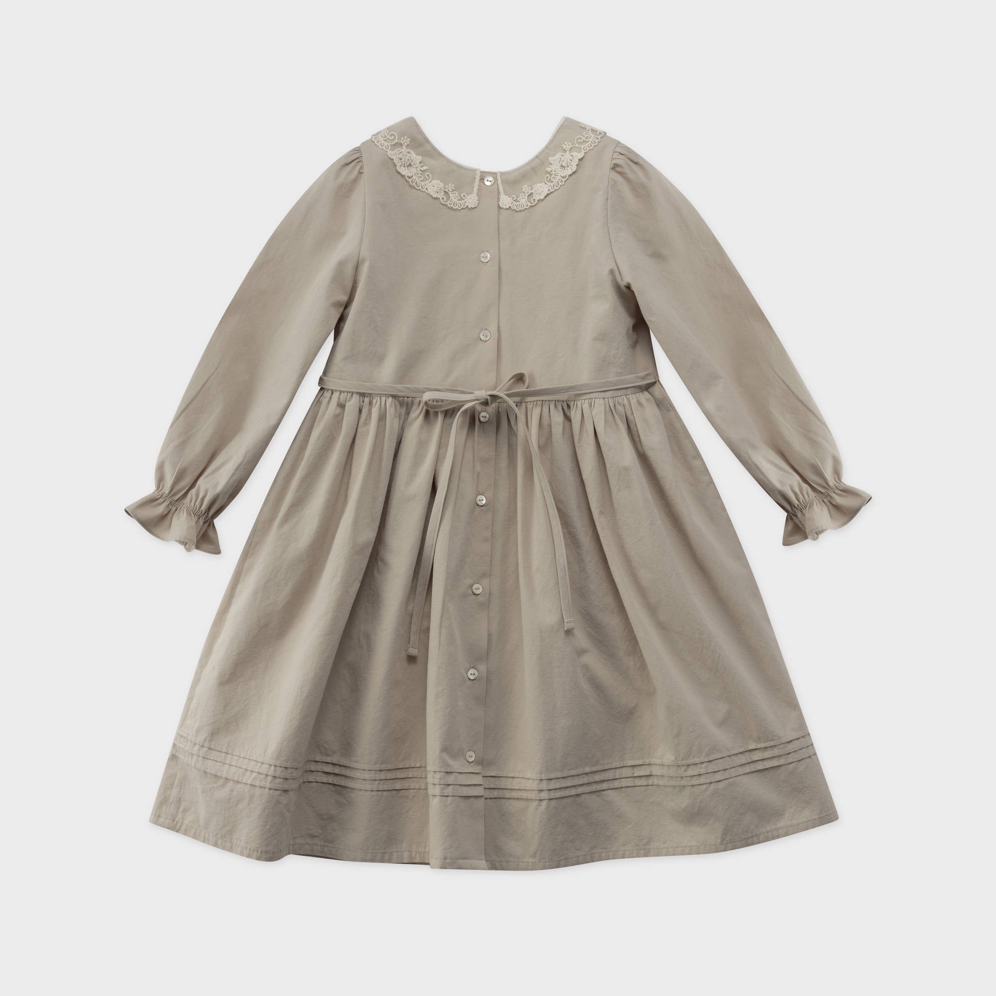 Girls Khaki Cotton Dress