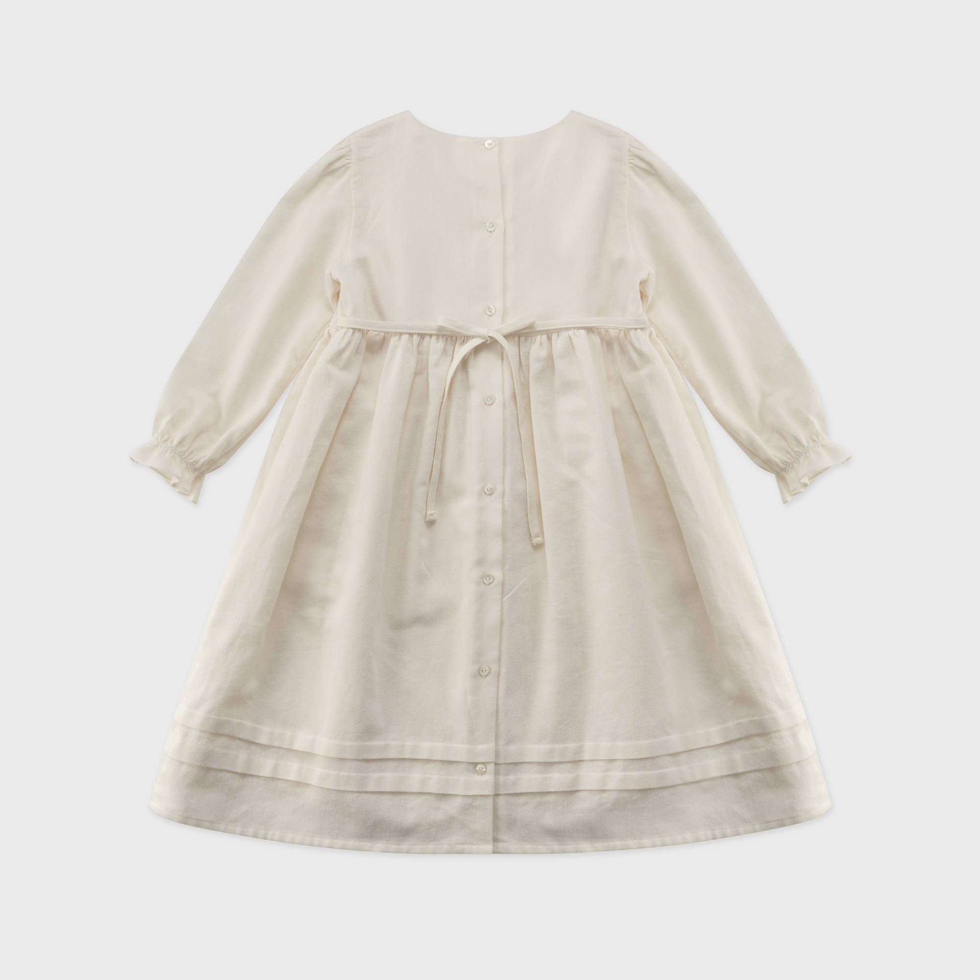 Girls White Cotton Dress