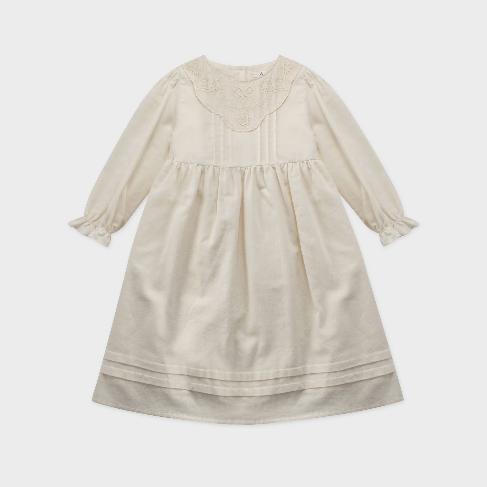 Girls White Cotton Dress