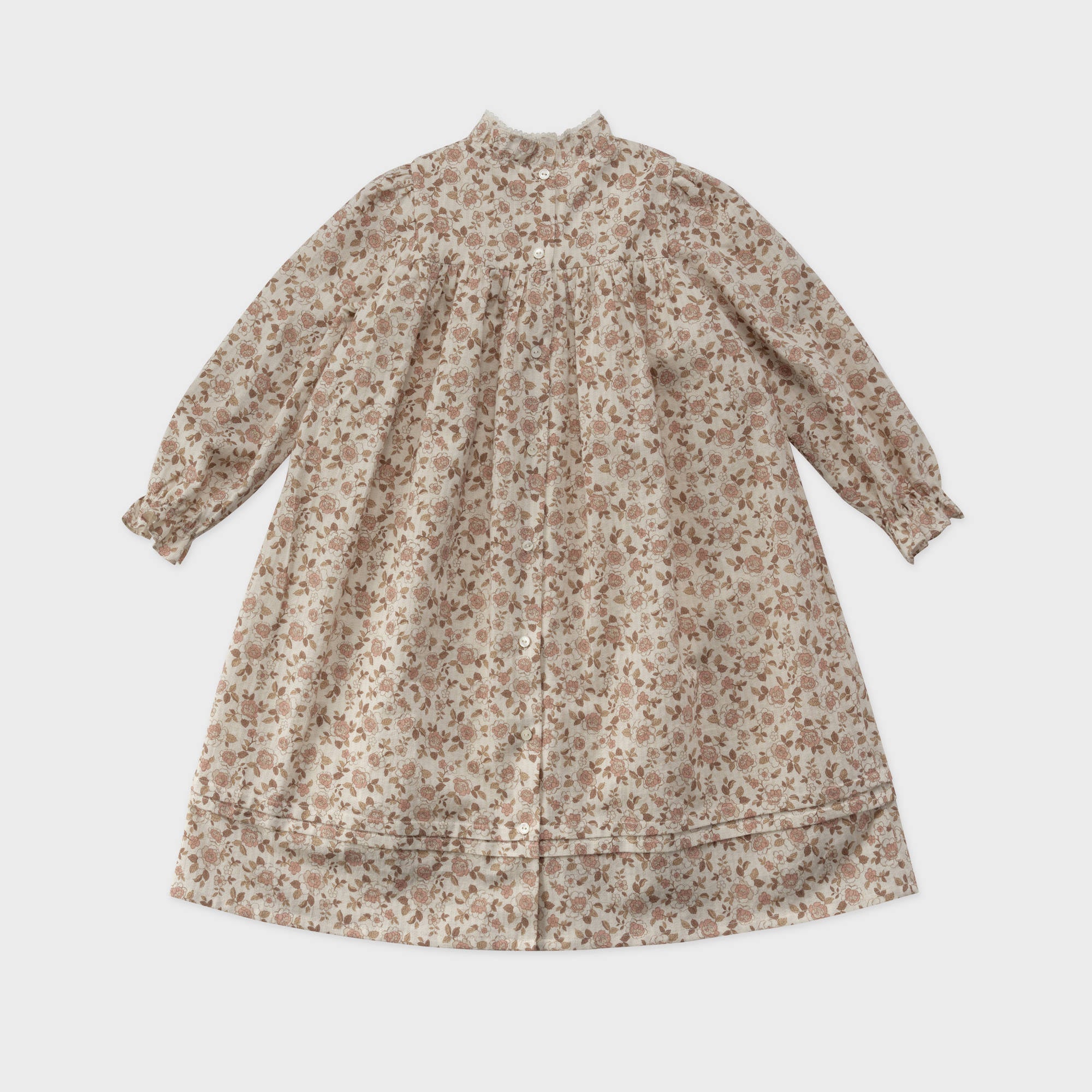 Girls Pink Floral Cotton Dress