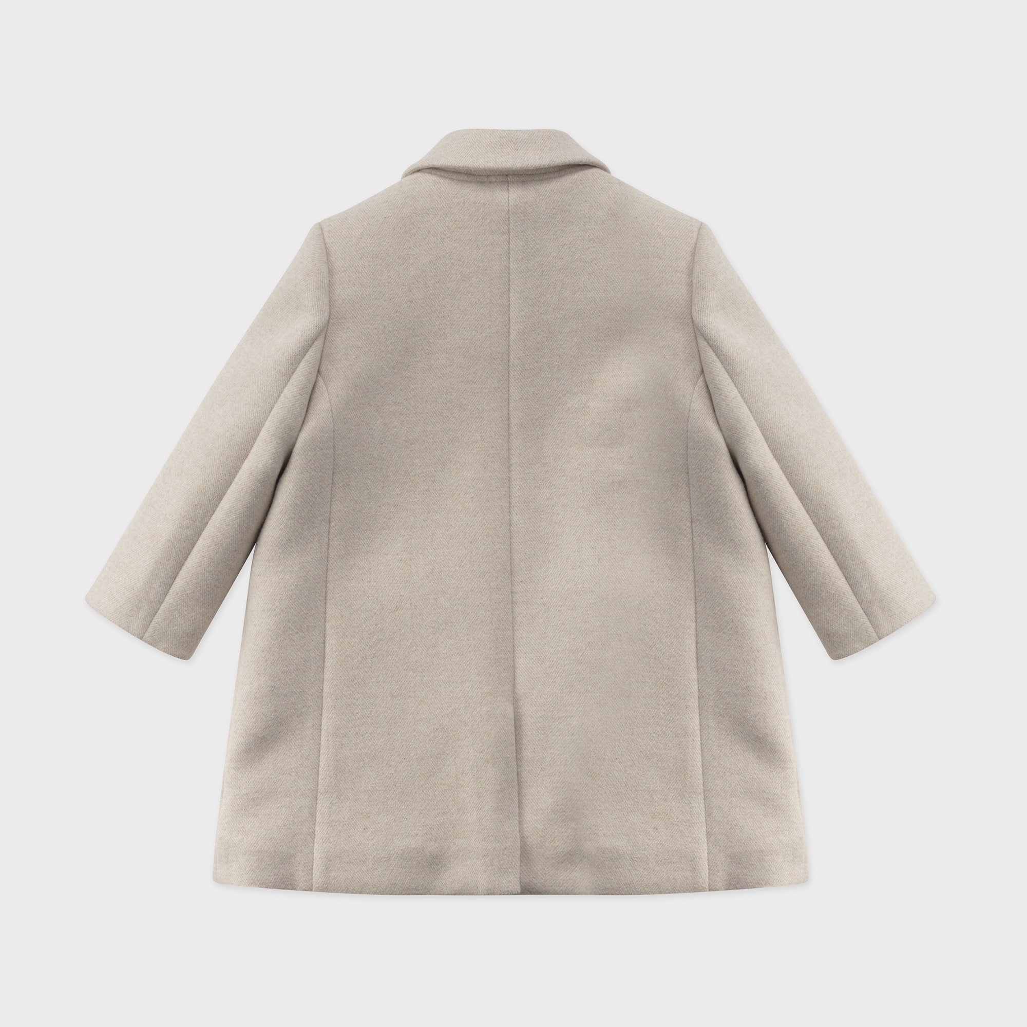 Girls Beige Wool Coat