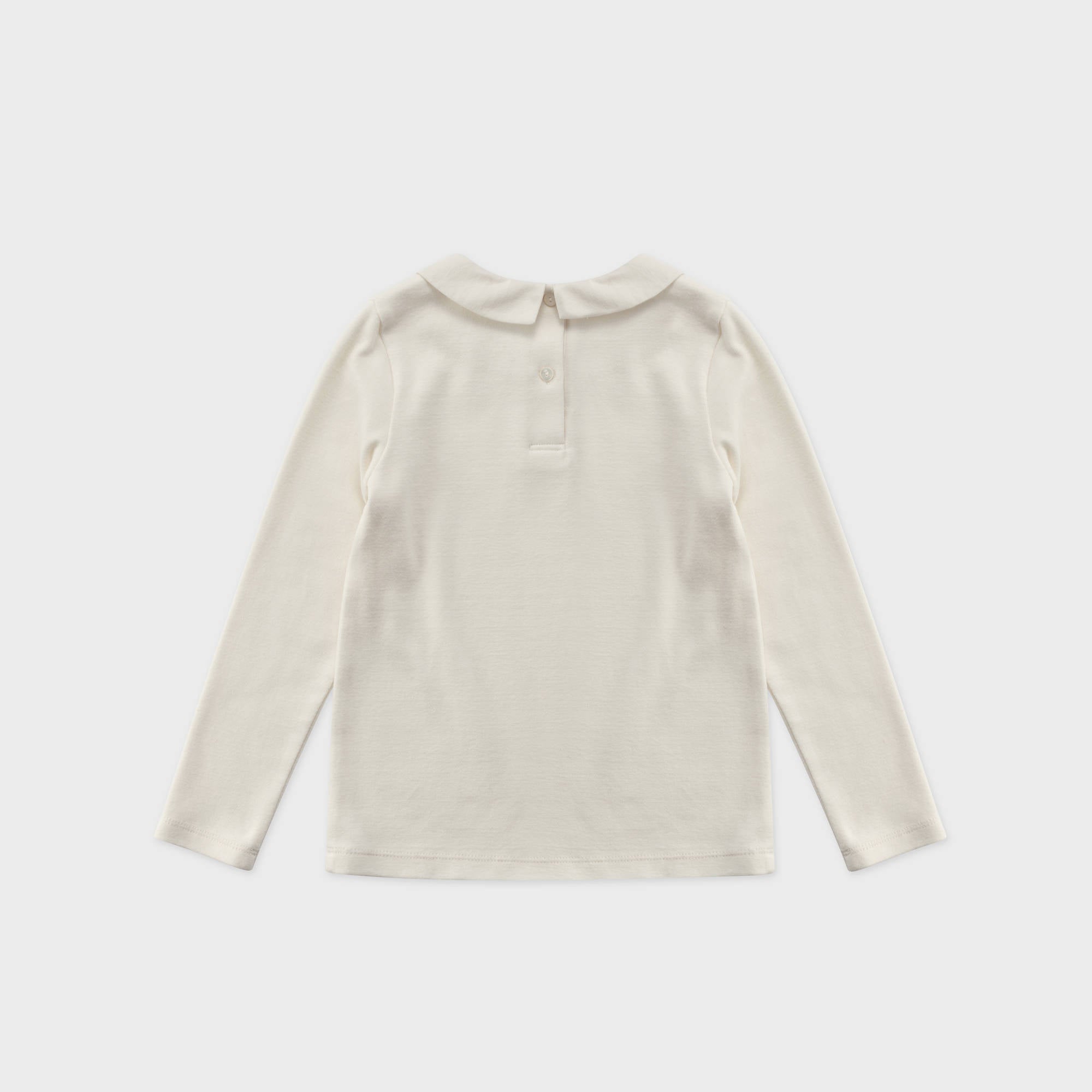 Girls White Cotton T-Shirt