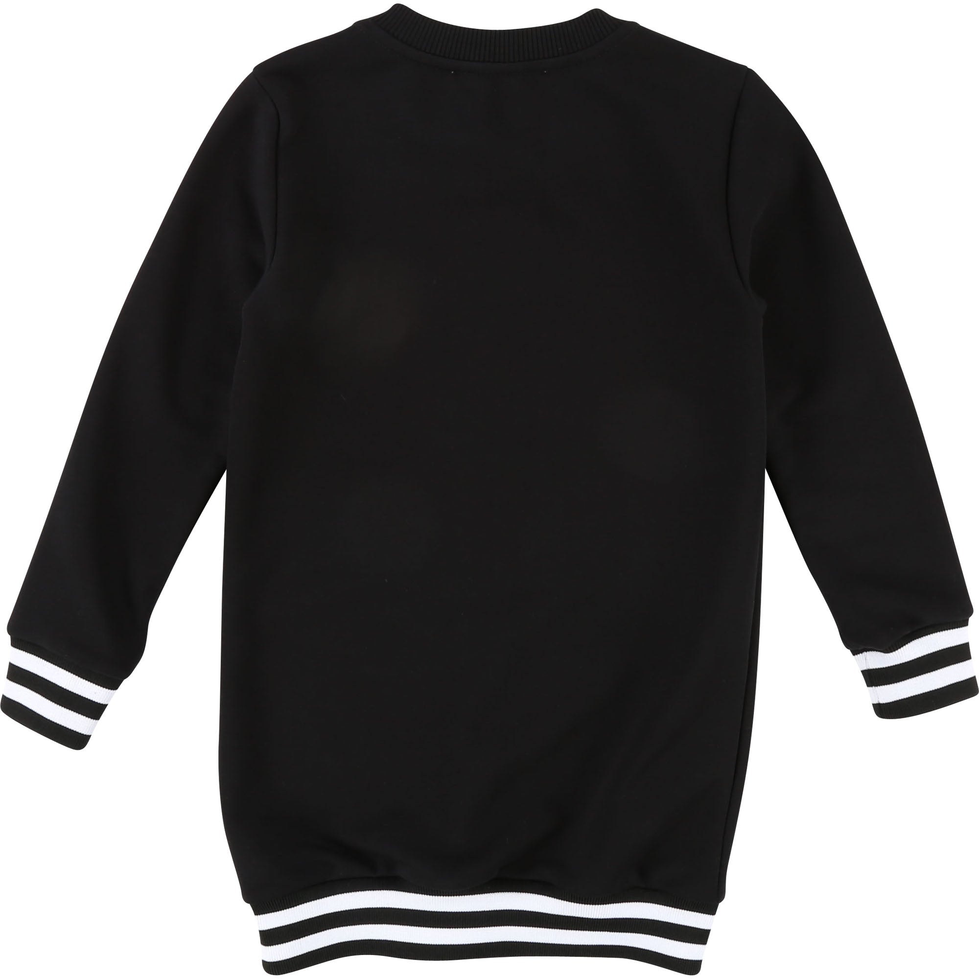 Girls Black Logo Cotton Dress