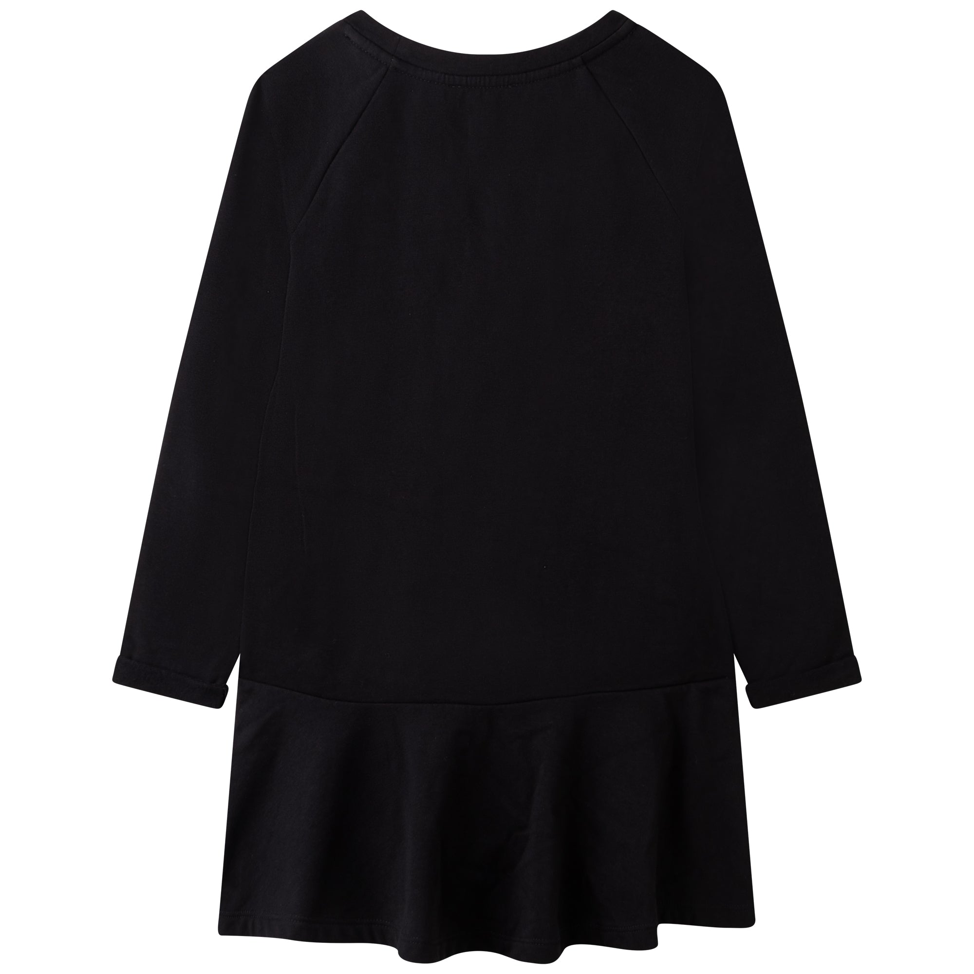 Girls Black Logo Cotton Dress
