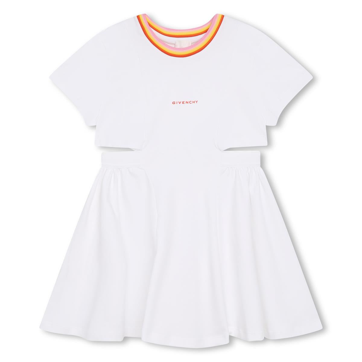 Girls White Logo Dress