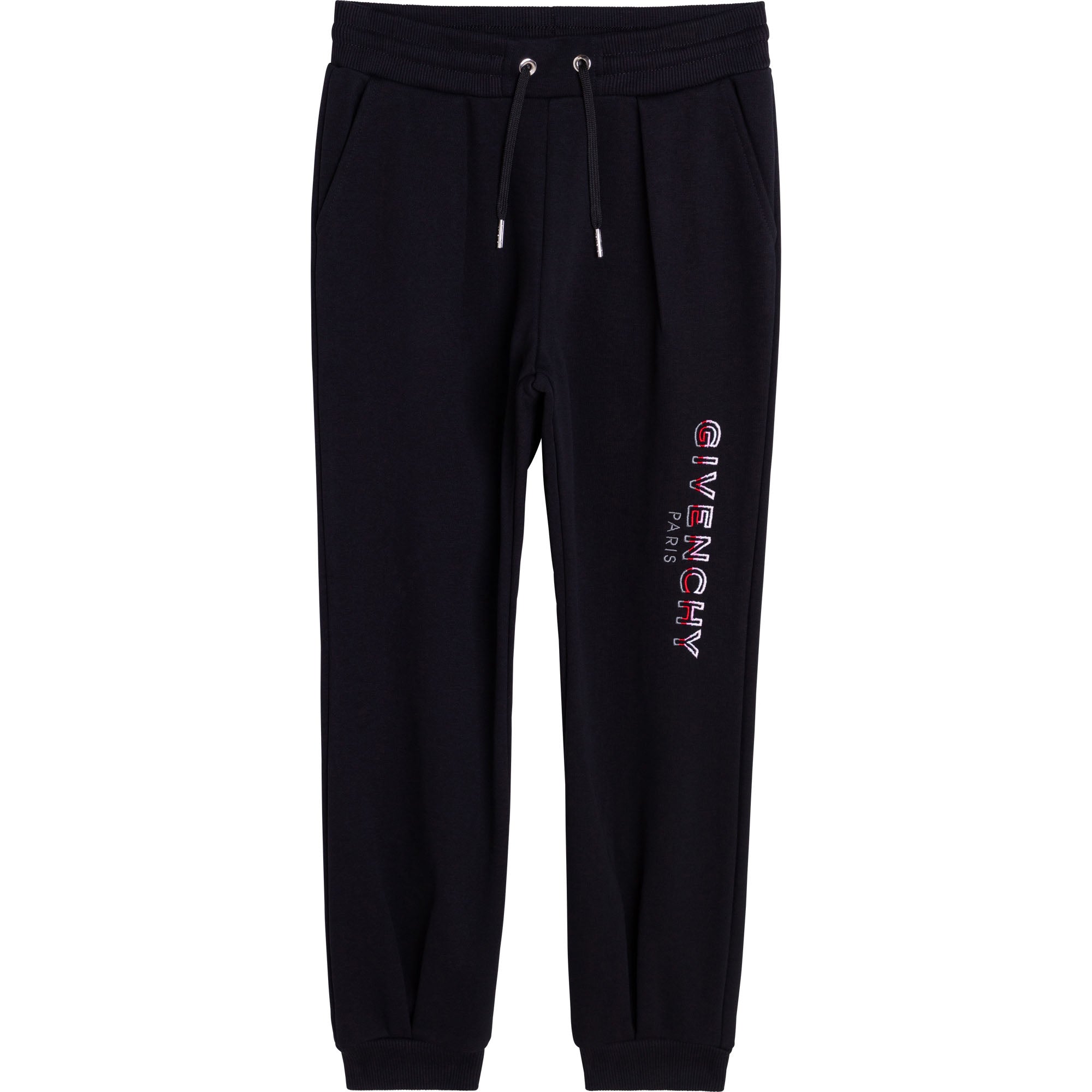 Girls Black Logo Cotton Trousers