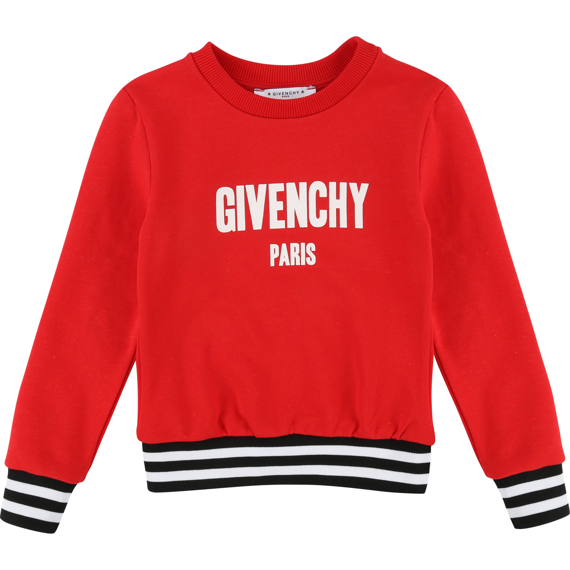 Girls Red Logo Cotton Sweatshirt