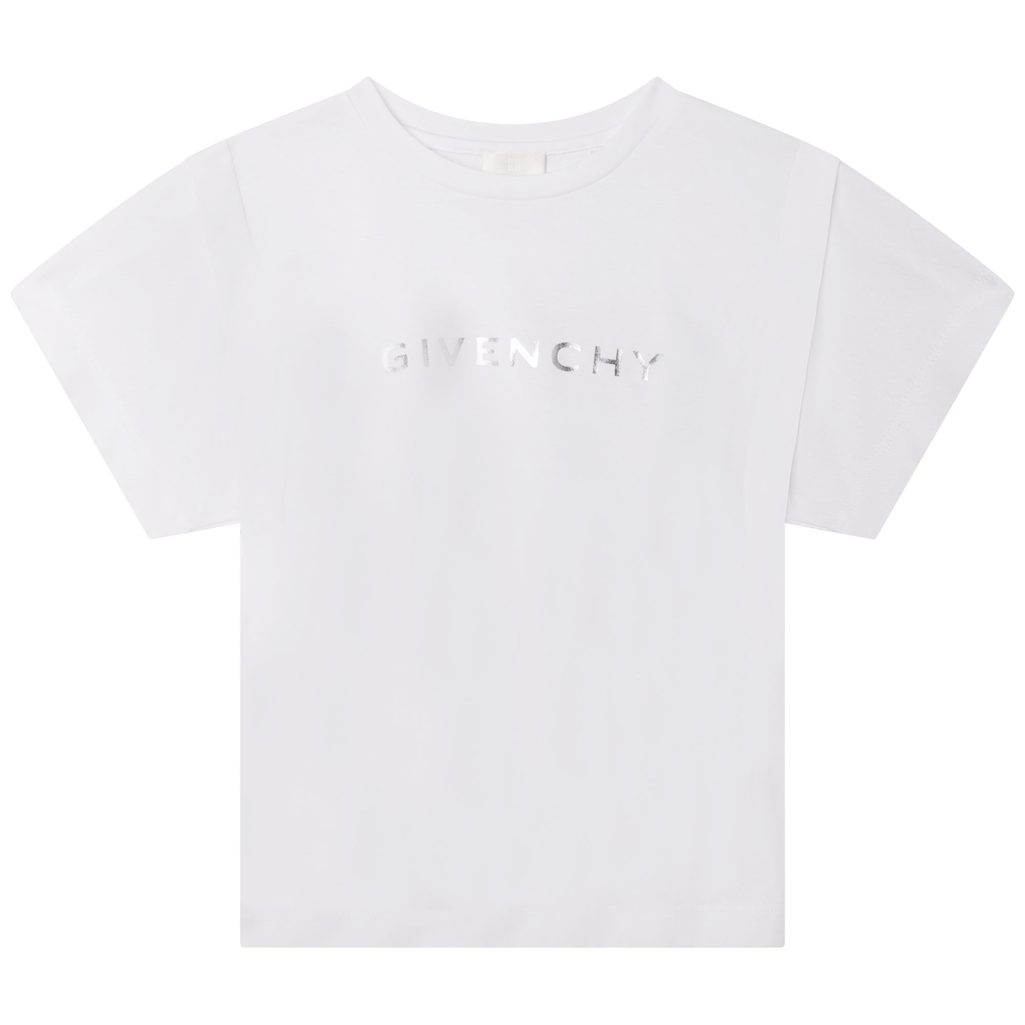 Girls White Logo Cotton T-Shirt
