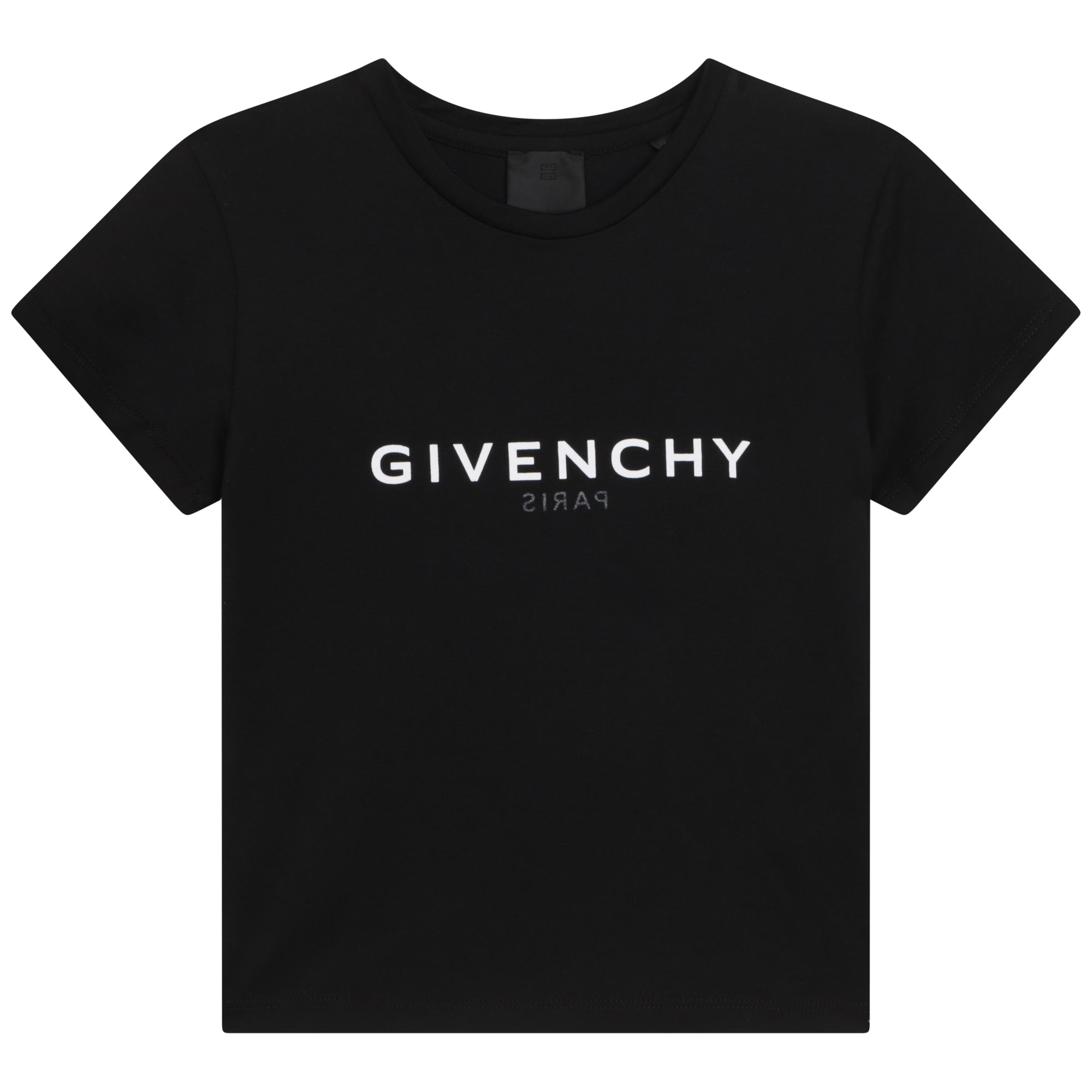 Girls Black Logo Cotton T-Shirt