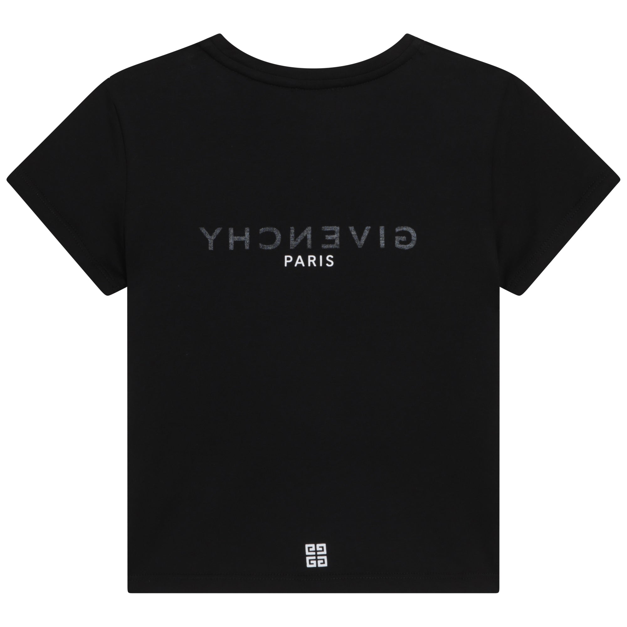 Girls Black Logo Cotton T-Shirt