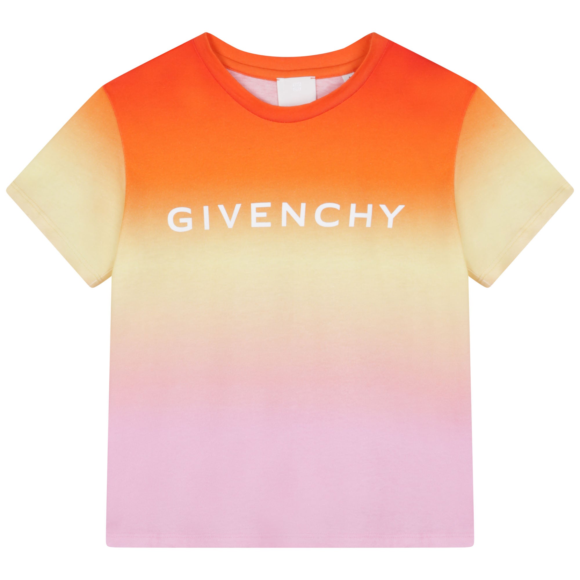 Girls Multicolor Logo Cotton T-Shirt