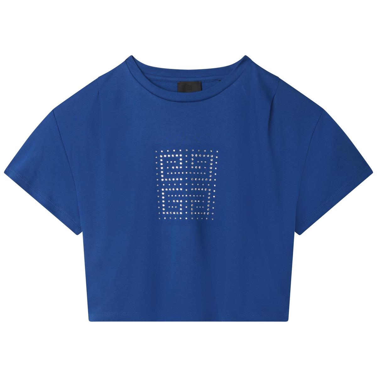 Girls Blue Cotton T-Shirt