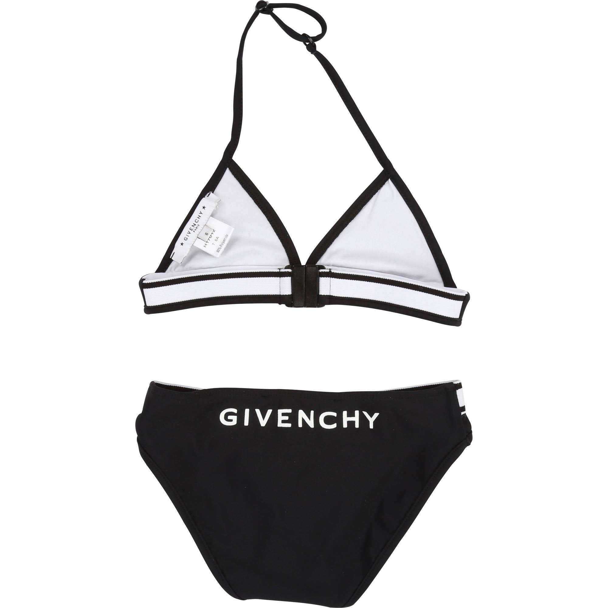 Girls Black Logo Swimsuit