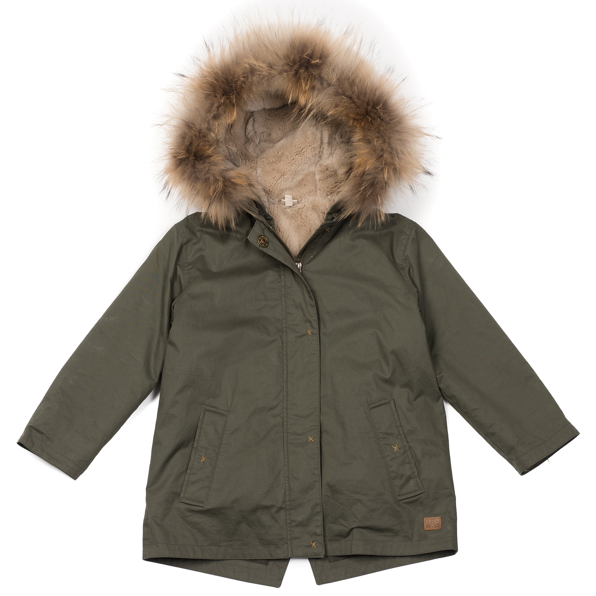 Girls Vert Scarabee Cotton Coat