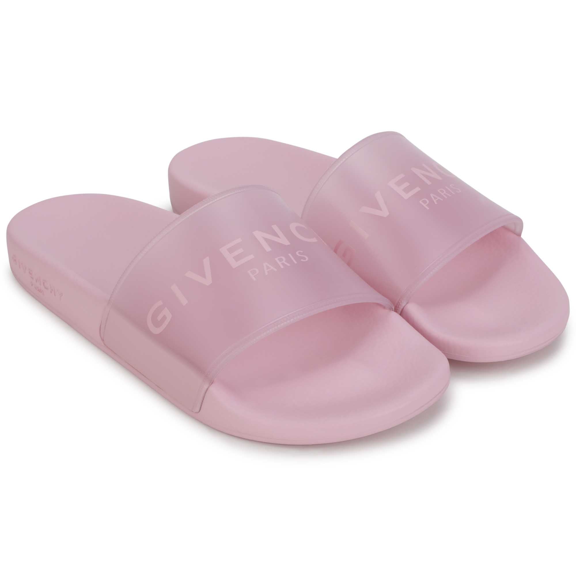 Girls Pink Logo Slippers