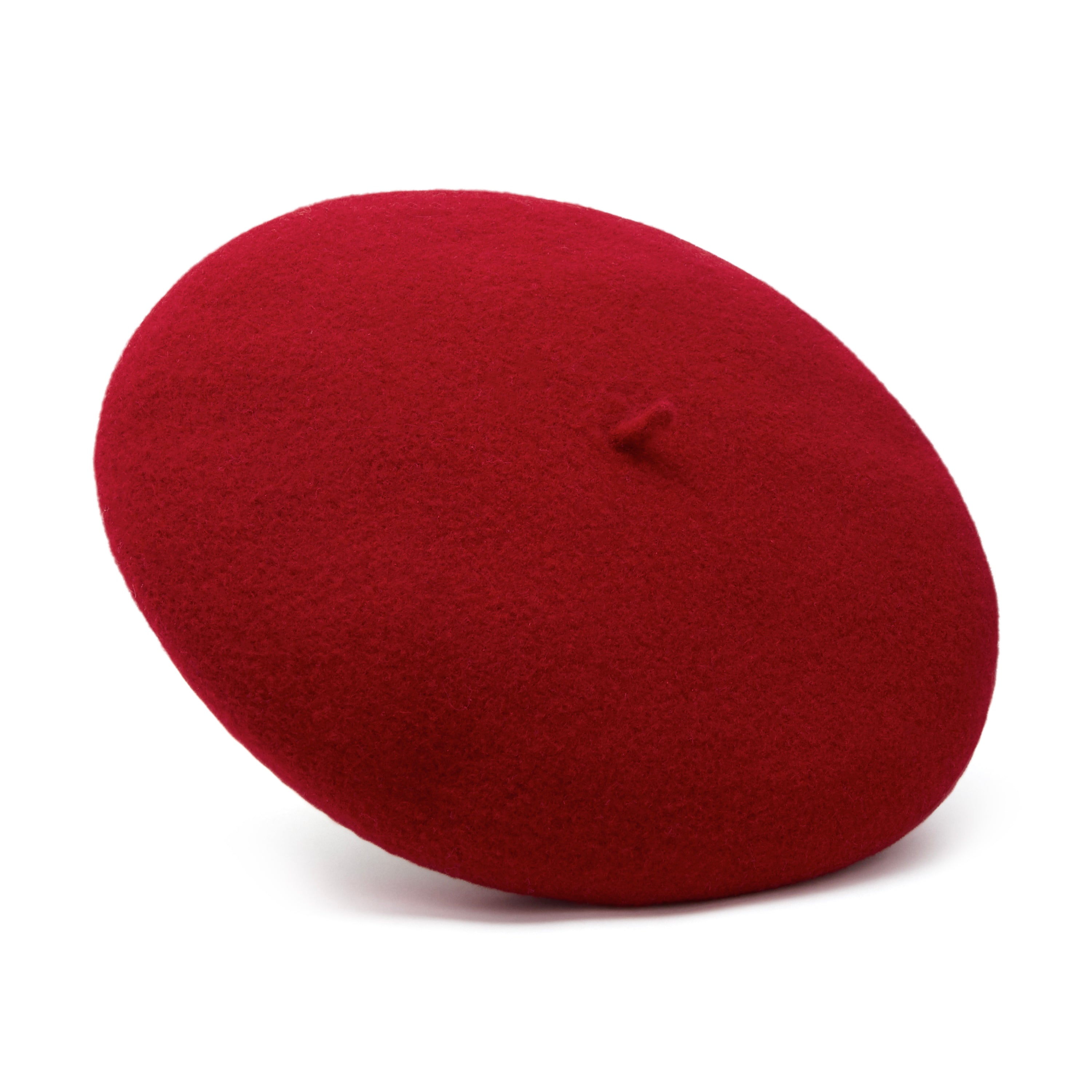 Girls Wine Red Wool Beret