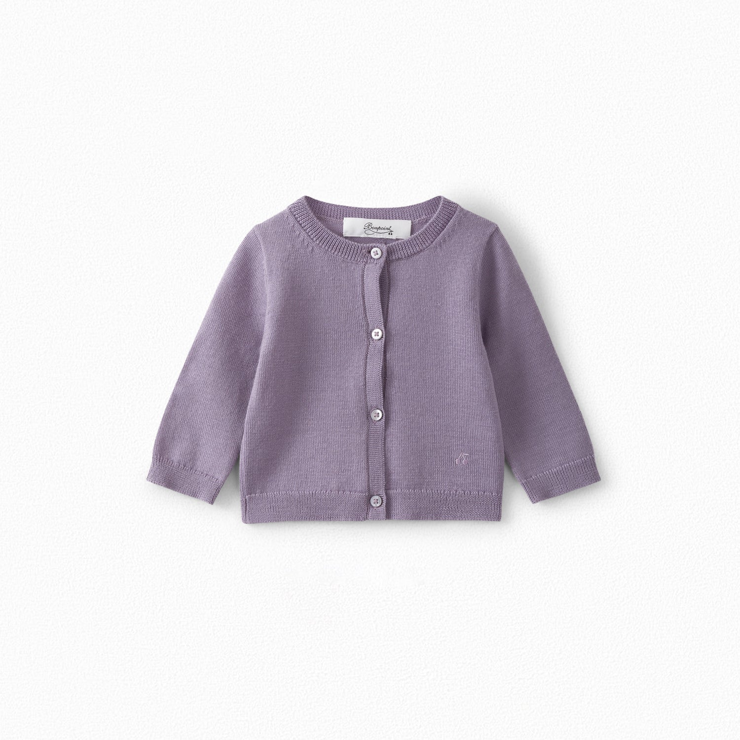 Baby Girls Violet Wool Cardigan