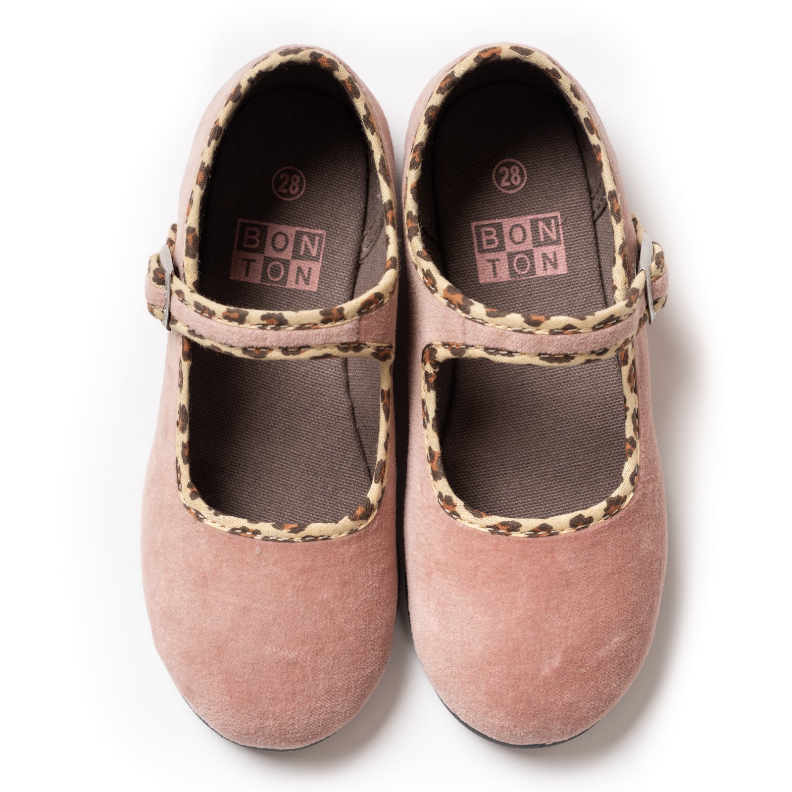 Girls Beige Rose Cotton Shoes