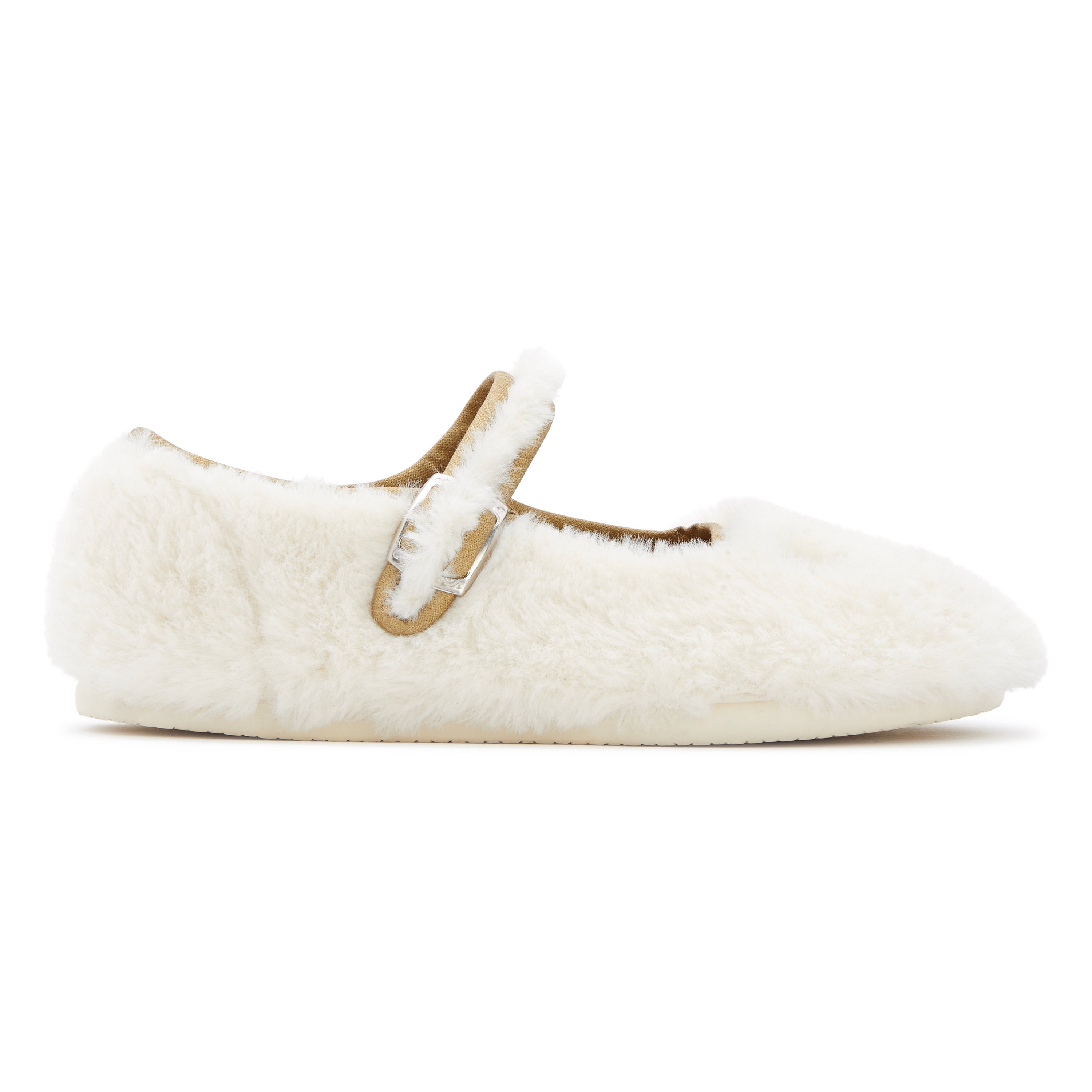 Girls Ecru Cotton Shoes