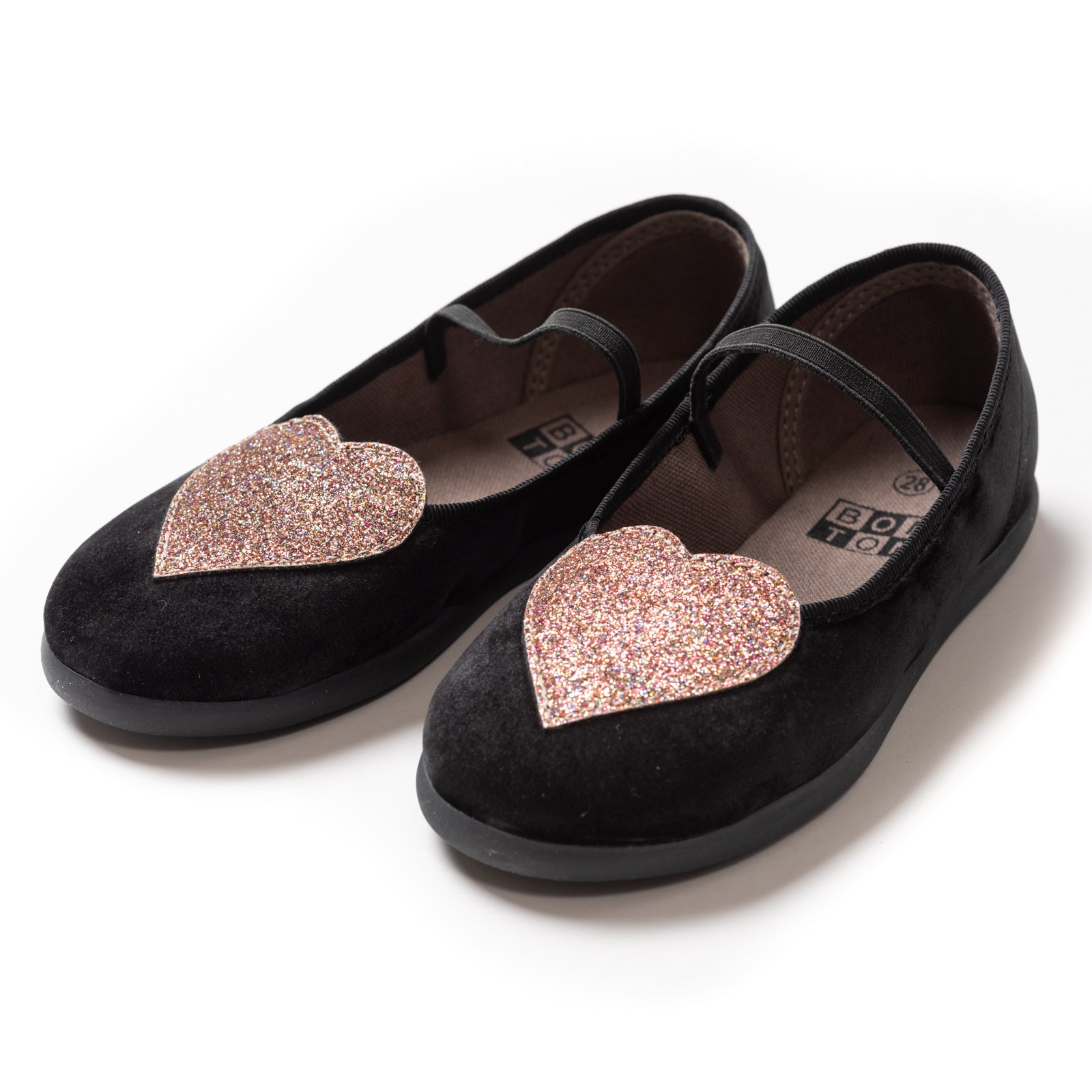 Girls Noir Cotton Shoes