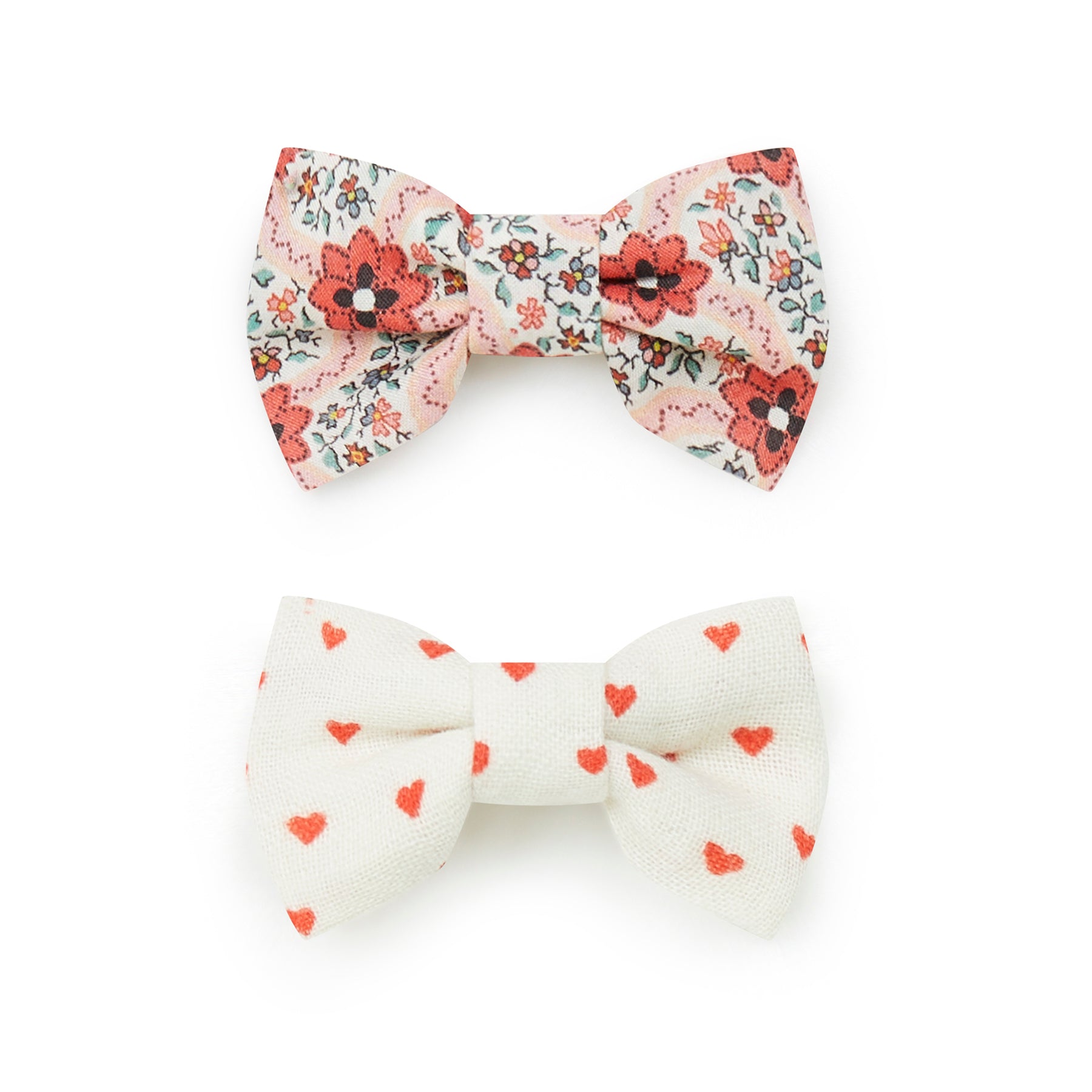 Girls Pink Floral Hair Clips
