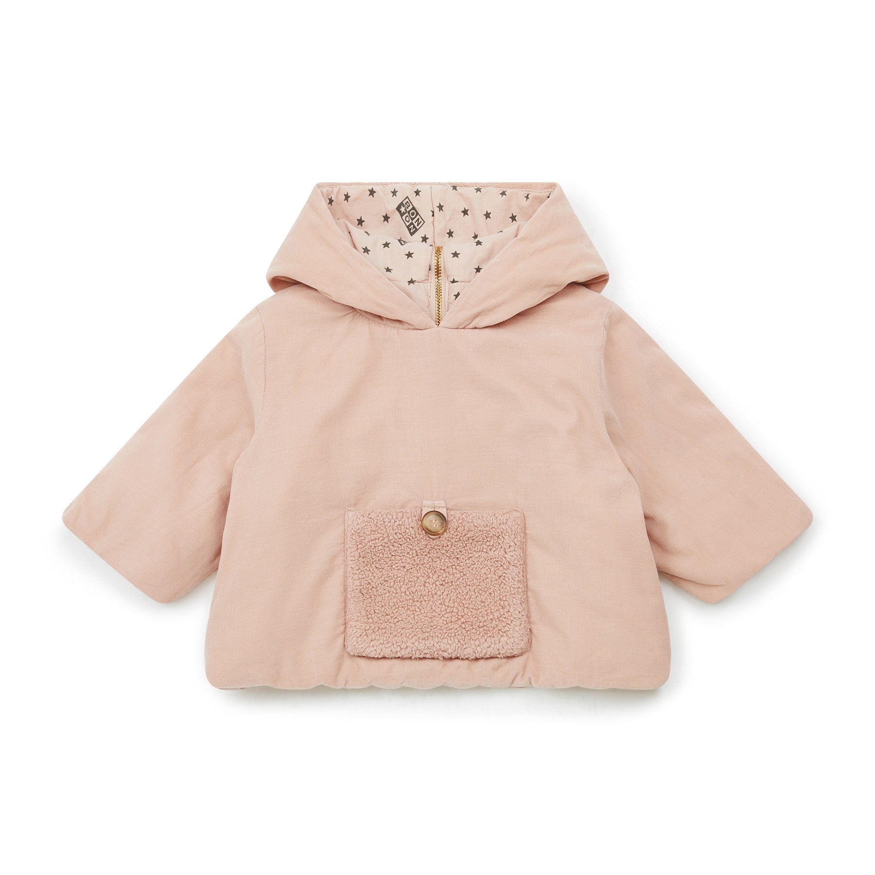 Baby Girls Pink Hooded Top