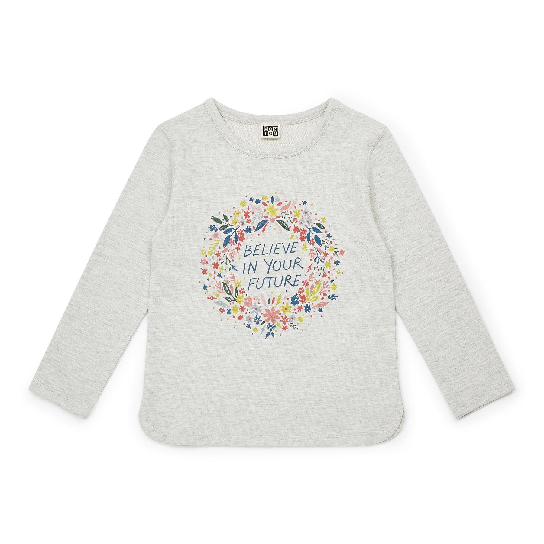 Girls White Logo Cotton T-Shirt